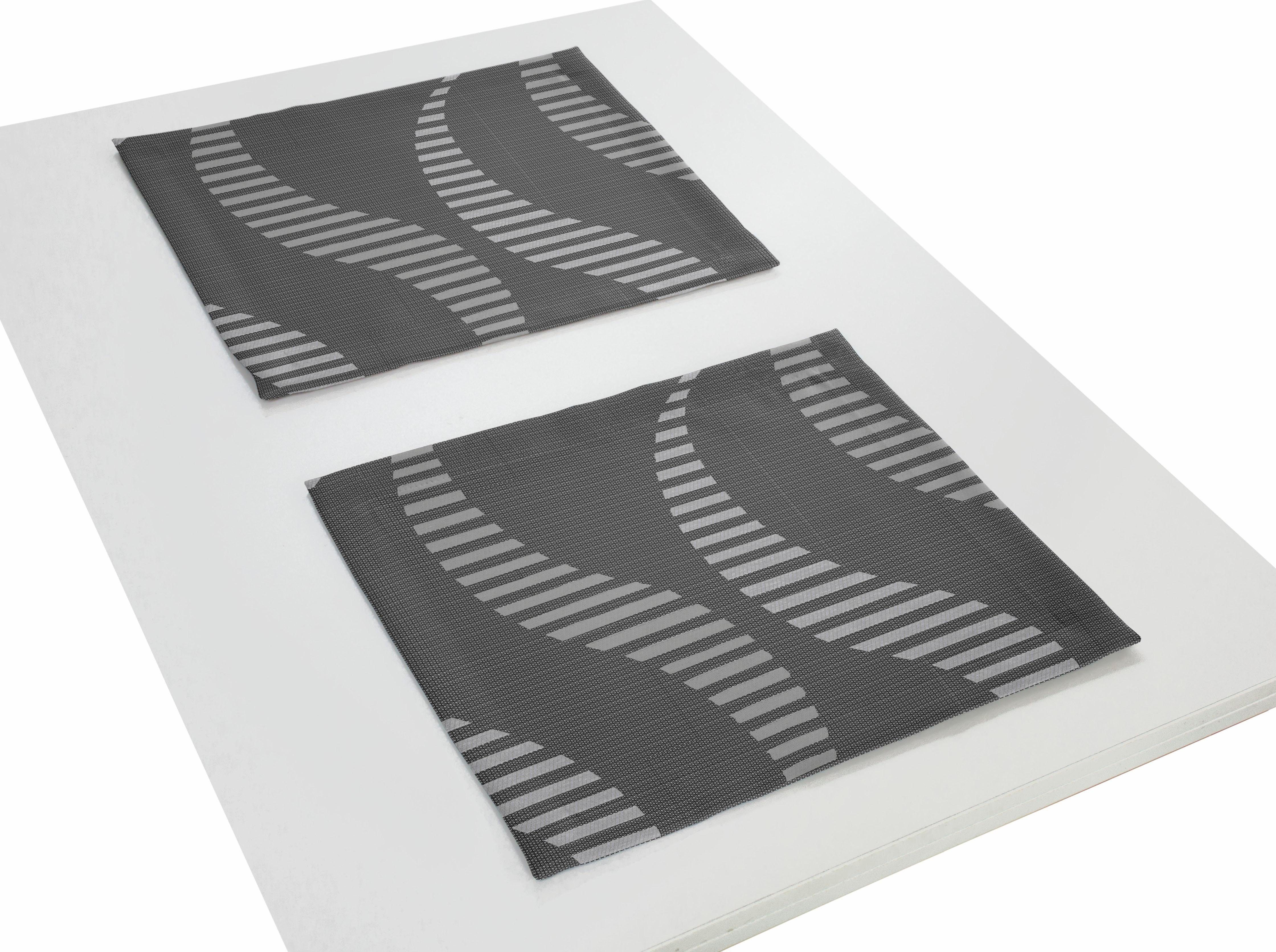 Wirth Set placemats Lupara (set, 2 stuks) tafelkleden grijs