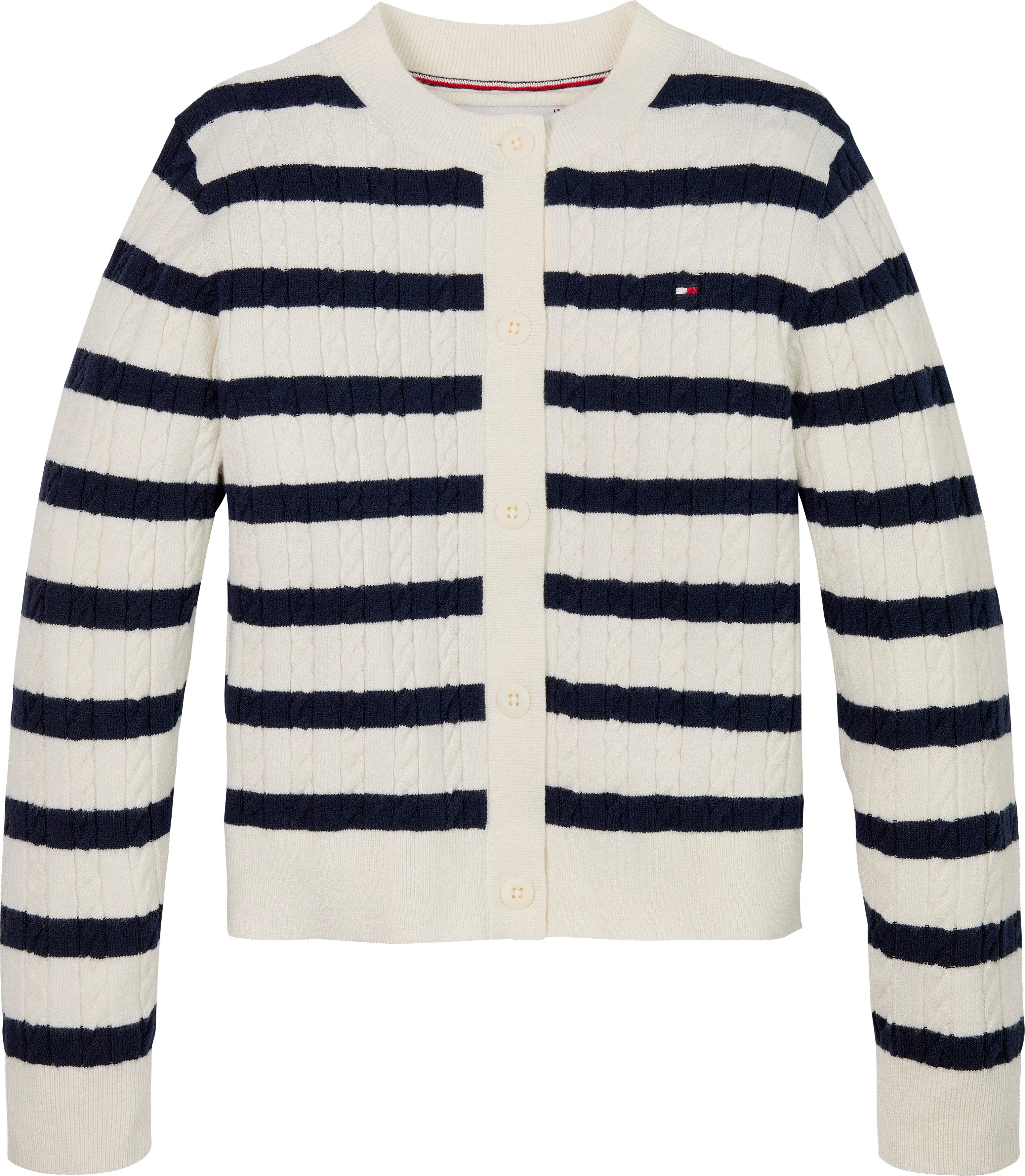 Tommy Hilfiger Vest MINI CABLE CARDIGAN met klein kabelpatroon