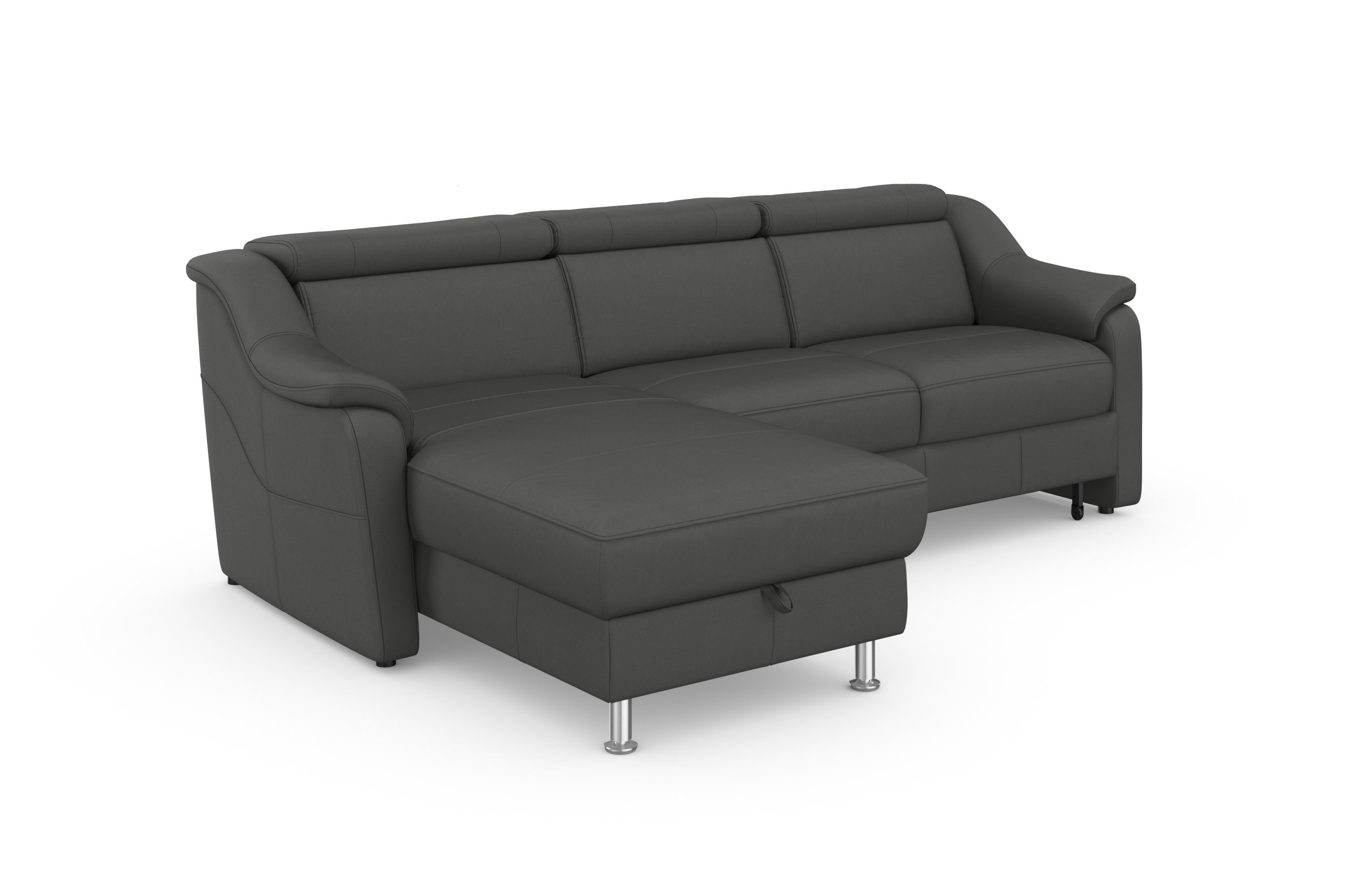 sit&more Hoekbank Freetown L-vorm met verstelbare hoofdsteun en comfortabele binnenvering