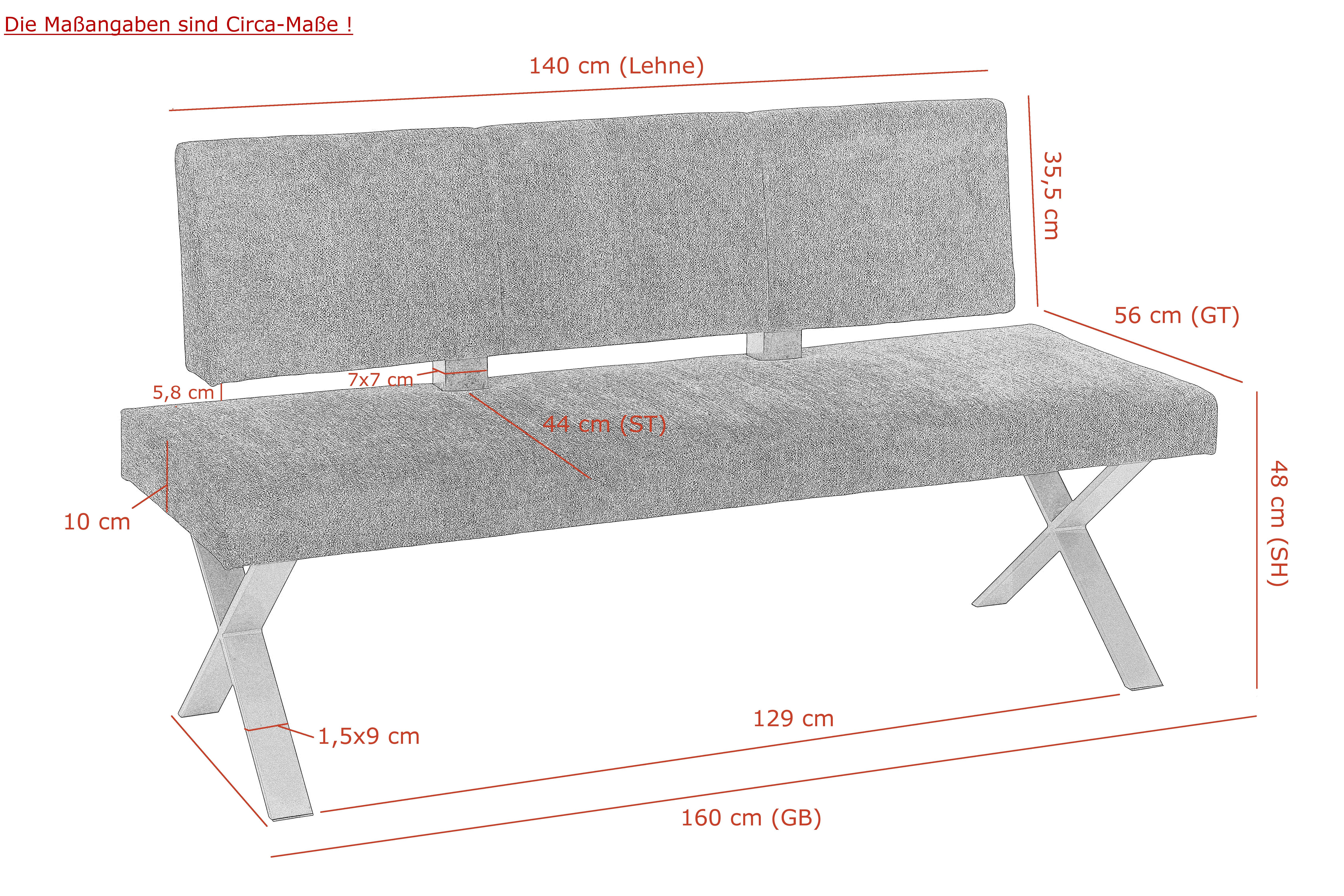 HELA Eethoek Saar Tafel 160-200x90 cm, inlegplaat, X-frame, stoel 360° draaibaar (6-delig)