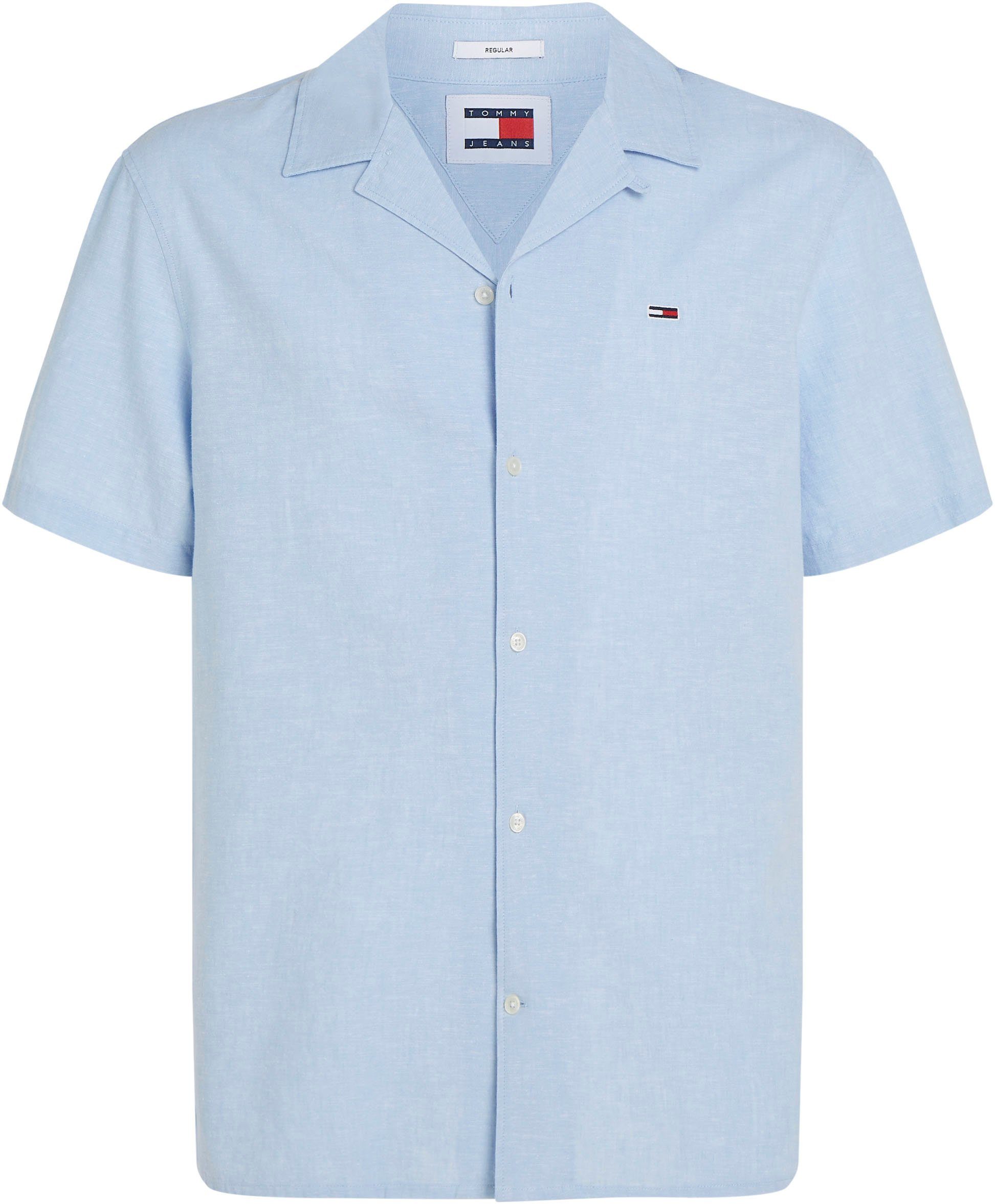 Tommy Jeans Plus Overhemd met korte mouwen TJM LINEN BLEND CAMP SHIRT EXT
