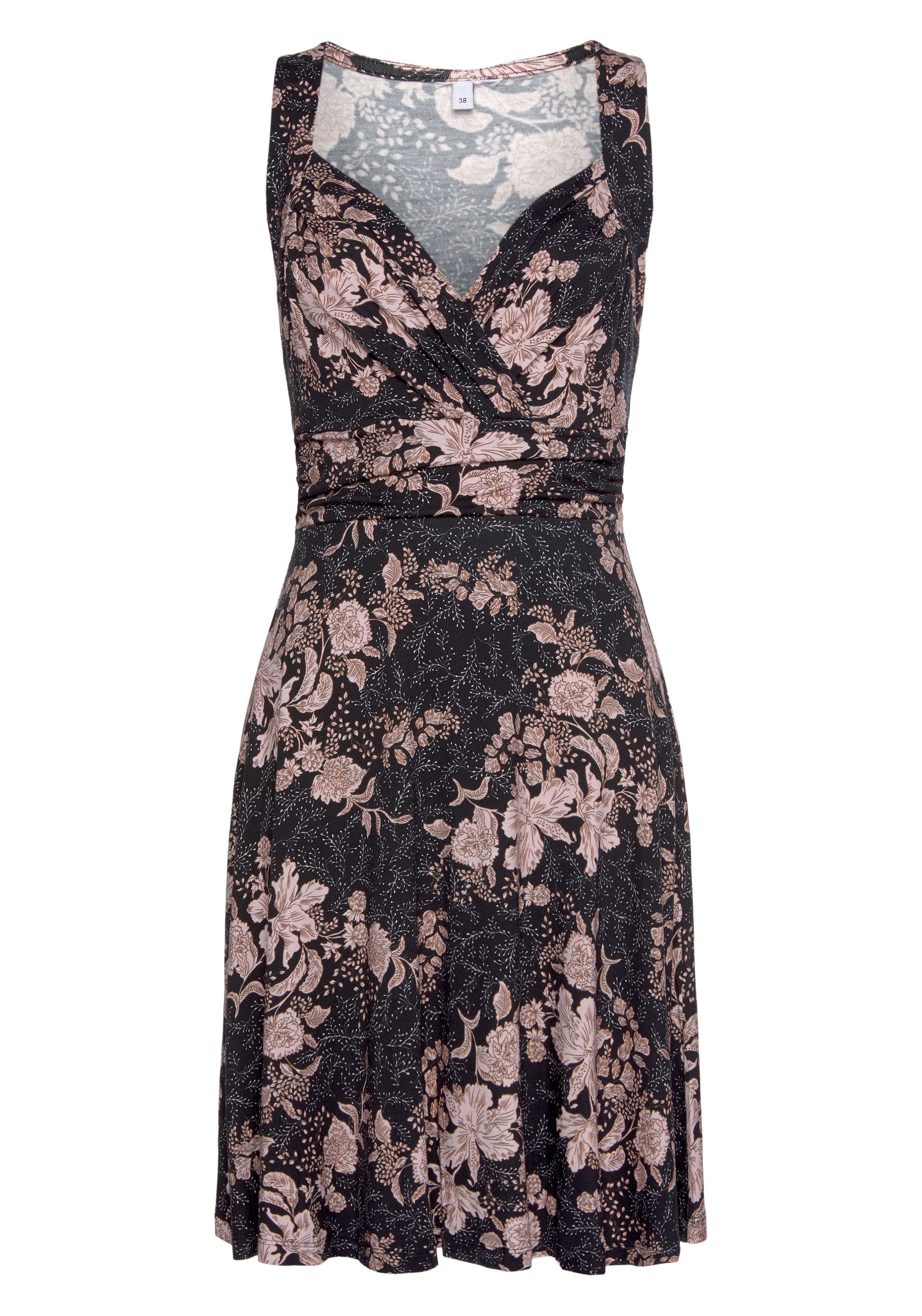 Vivance Jerseyjurk met all-over print in wikkel-look, zomerjurk, strandjurk