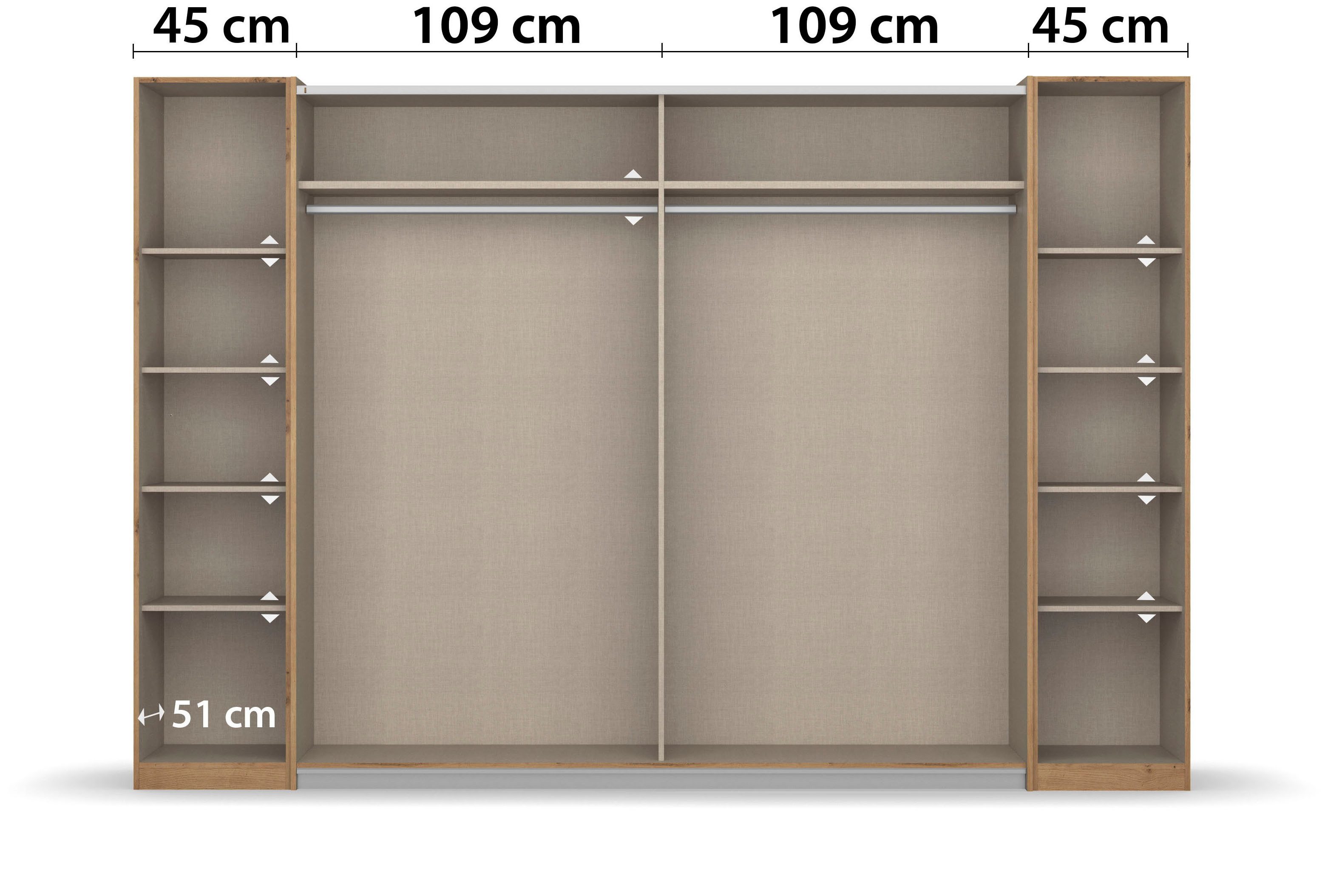 rauch Zweefdeurkast Kledingkast draaideurkast kast garderobe KRONACH TOPSELLER met draaideuren en schuifdeuren en veel legplanken made in germany