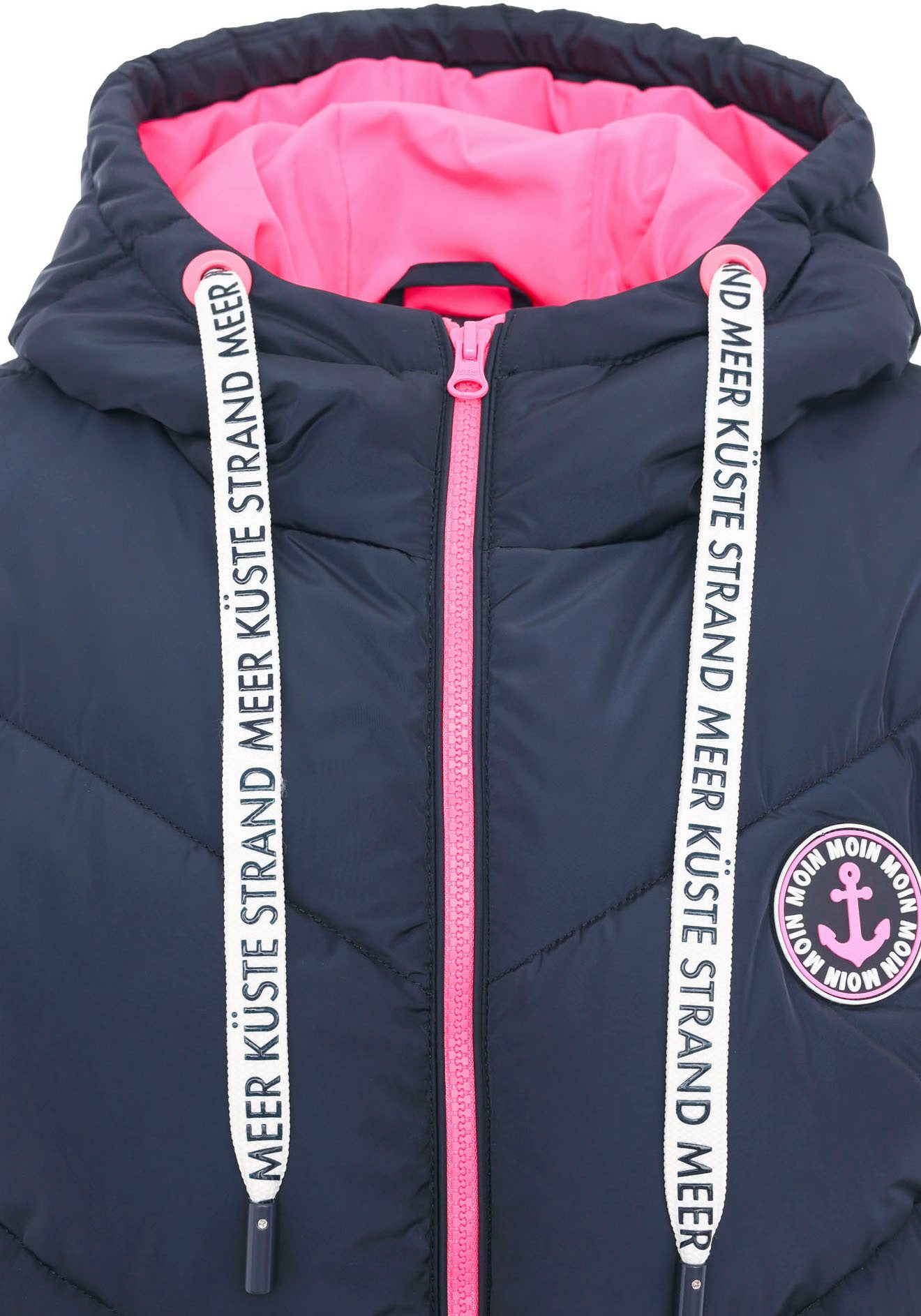 Zwillingsherz Bodywarmer Strandgeluk met zijritsen, contrast-rits