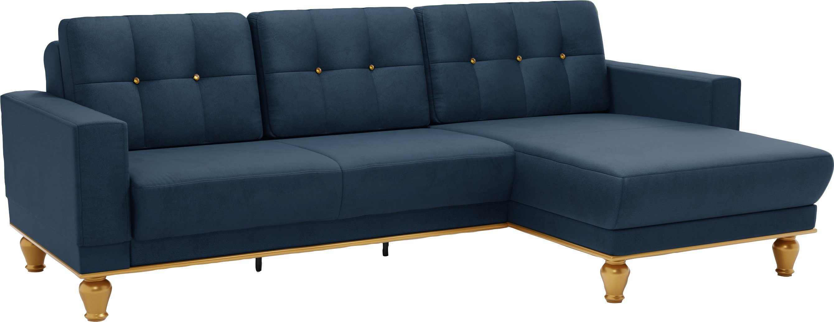 sit&more Hoekbank Orient 5 L-vorm met strassteentjes, naar keuze met slaapfunctie en bedkist