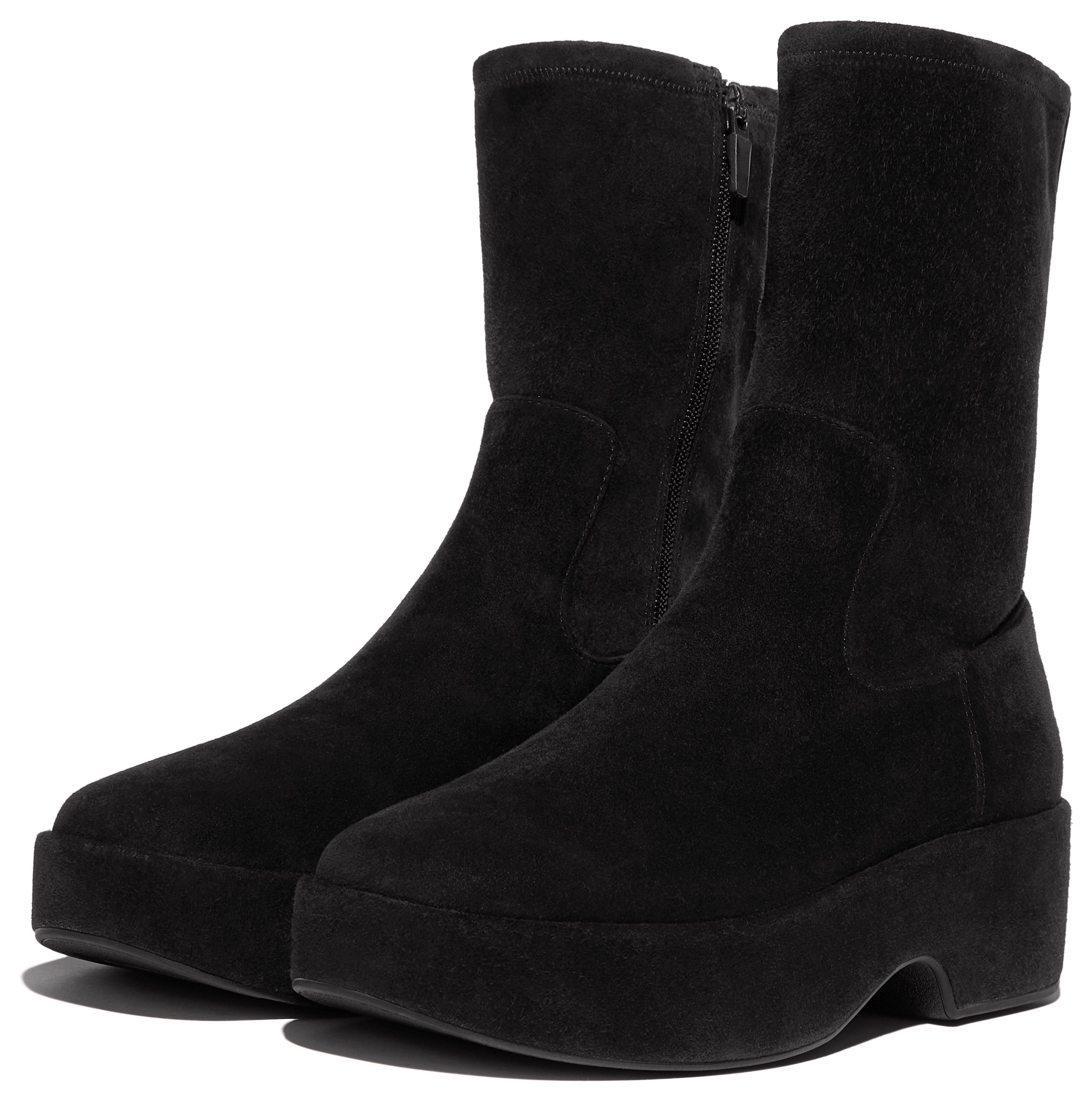 Fitflop Plateaulaarsjes F-LUMA Laarzen, Chunky Boot met Stretch-schacht