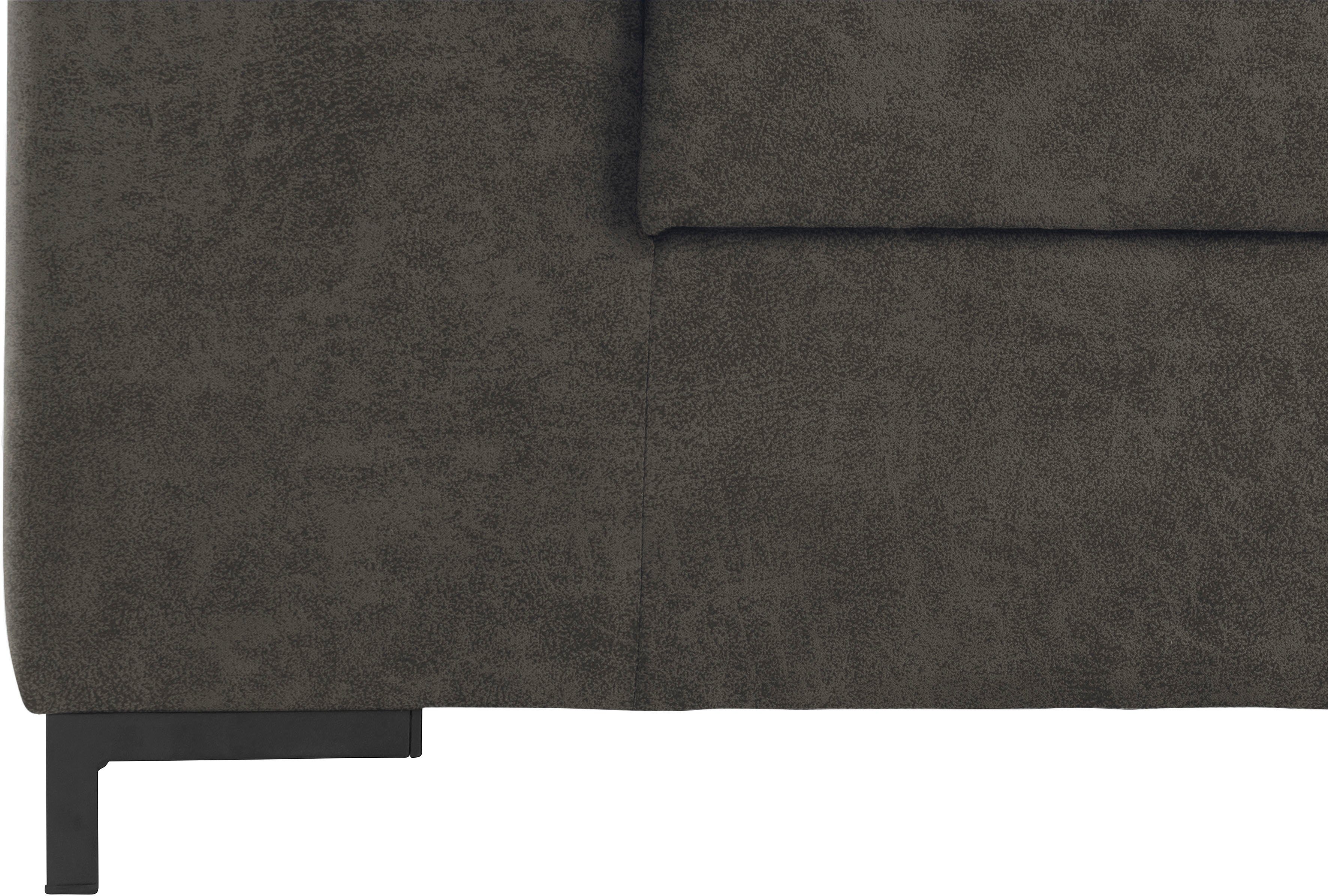 DOMO collection 2-zitsbank Ledas kubisch en comfortabel, platte armleuningen, elegante voet,