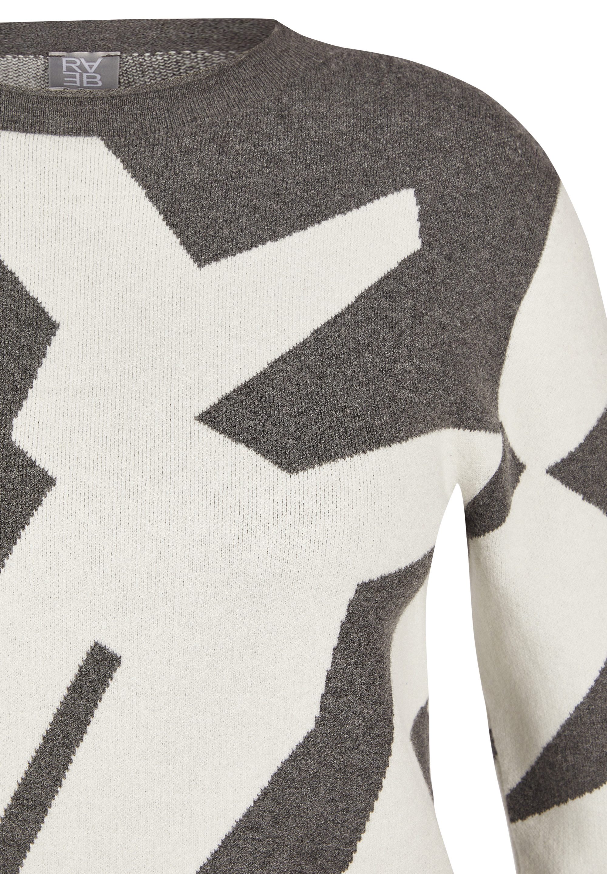 Rabe Gebreide trui met grafisch patroon