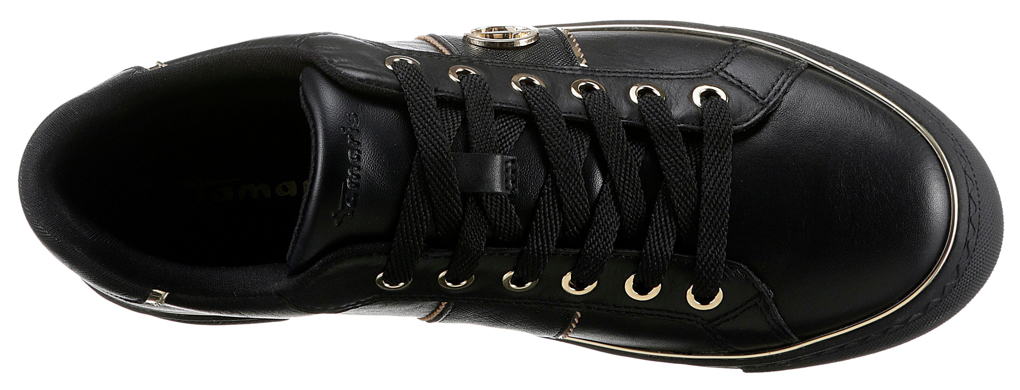 Tamaris Plateausneakers , vrijetijdsschoen, halfschoen, veterschoen met gepolsterde schacht