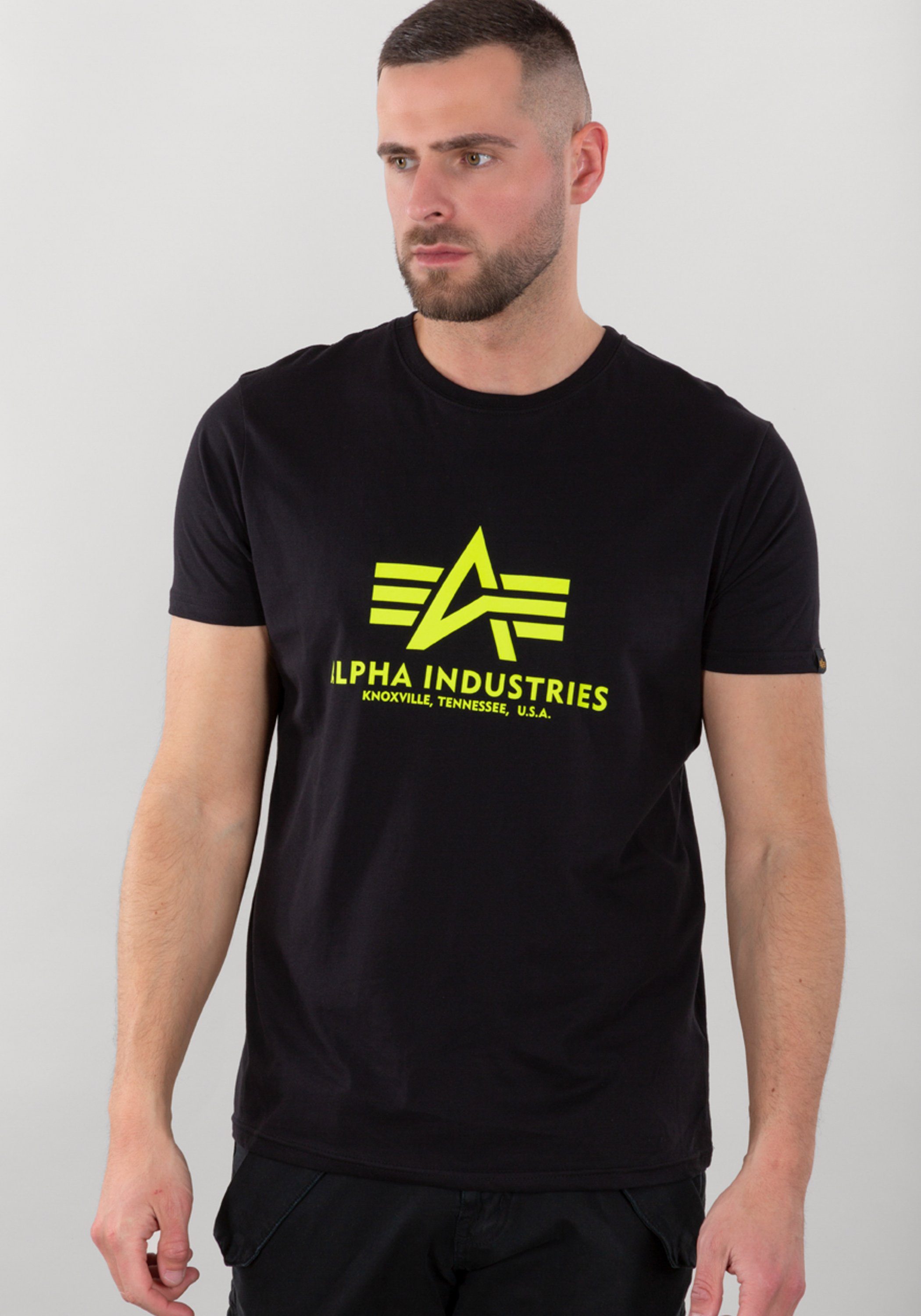 Alpha Industries T-shirt Men T-Shirts Basic T-Shirt Neon Print
