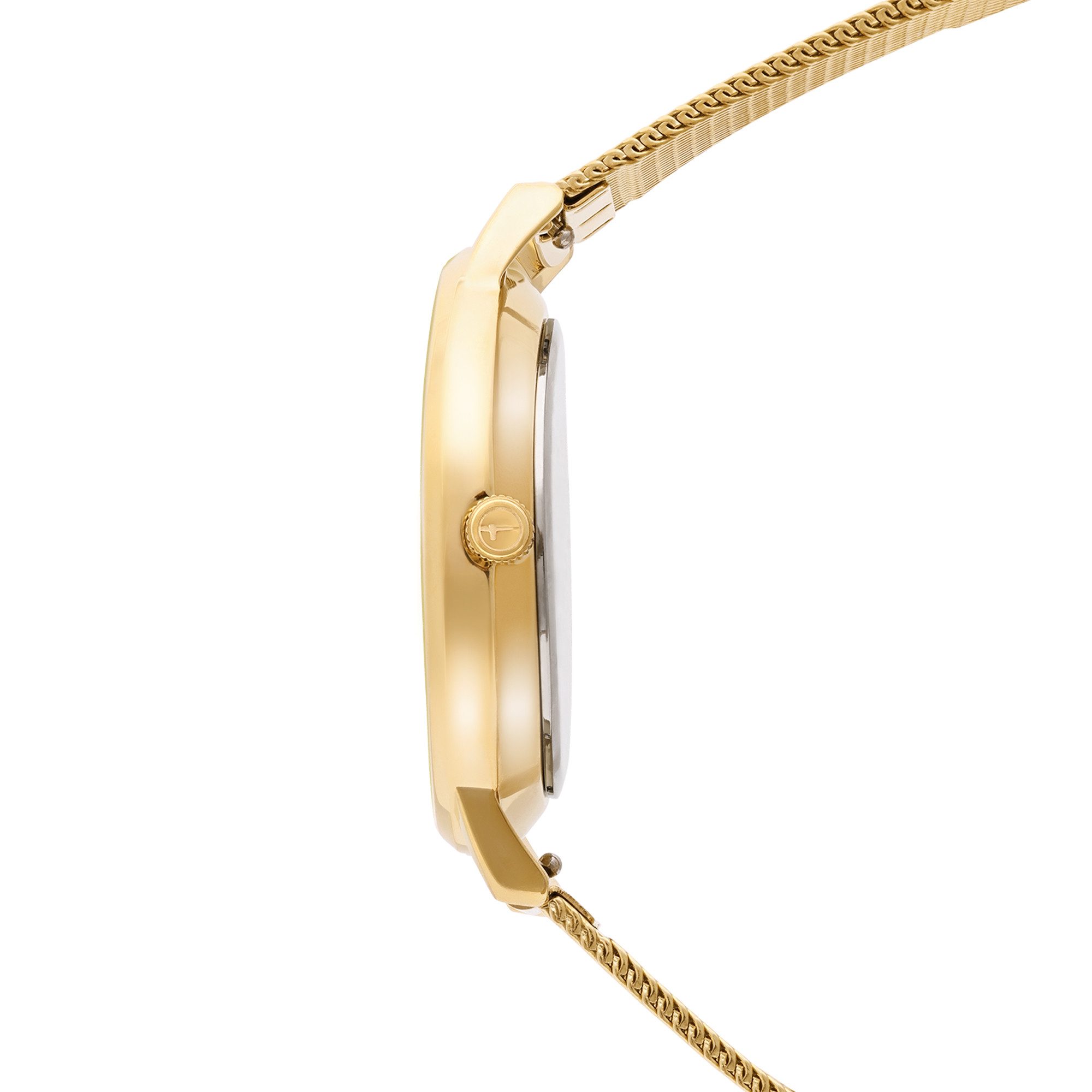 Tamaris Kwartshorloge Horloge, dameshorloge, stalen band, analoog, zirkonia (synth.)