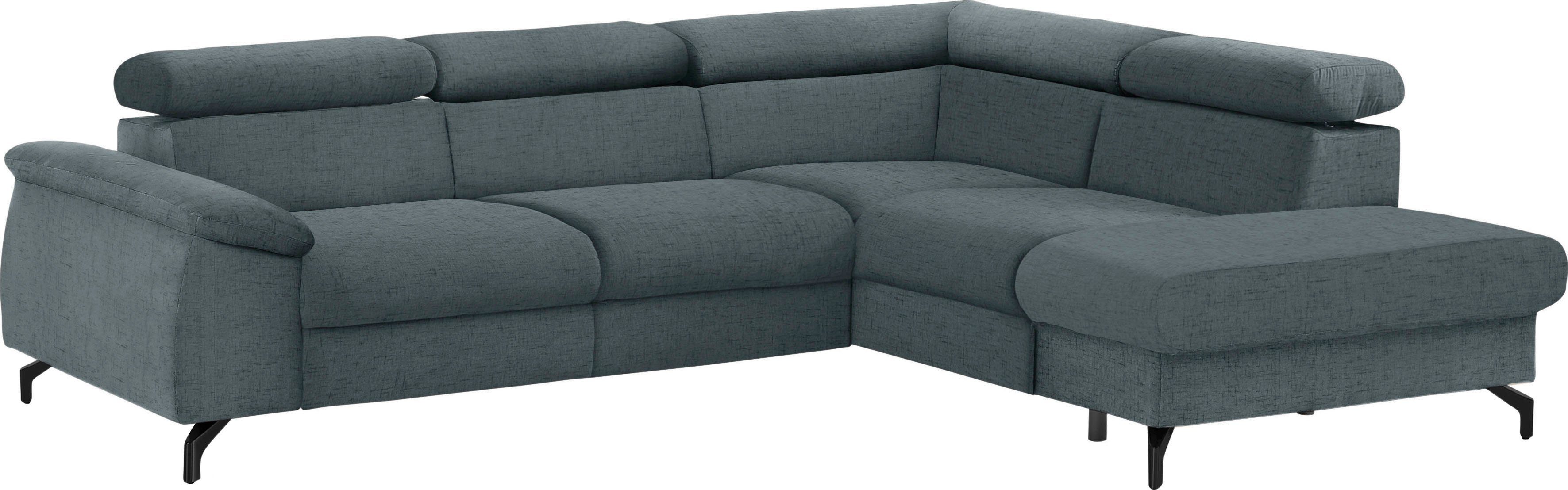 COTTA Hoekbank Kitty L-Form, B: 249 cm met verstelbaar hoofdeind, naar keuze met slaapfunctie & bedkist