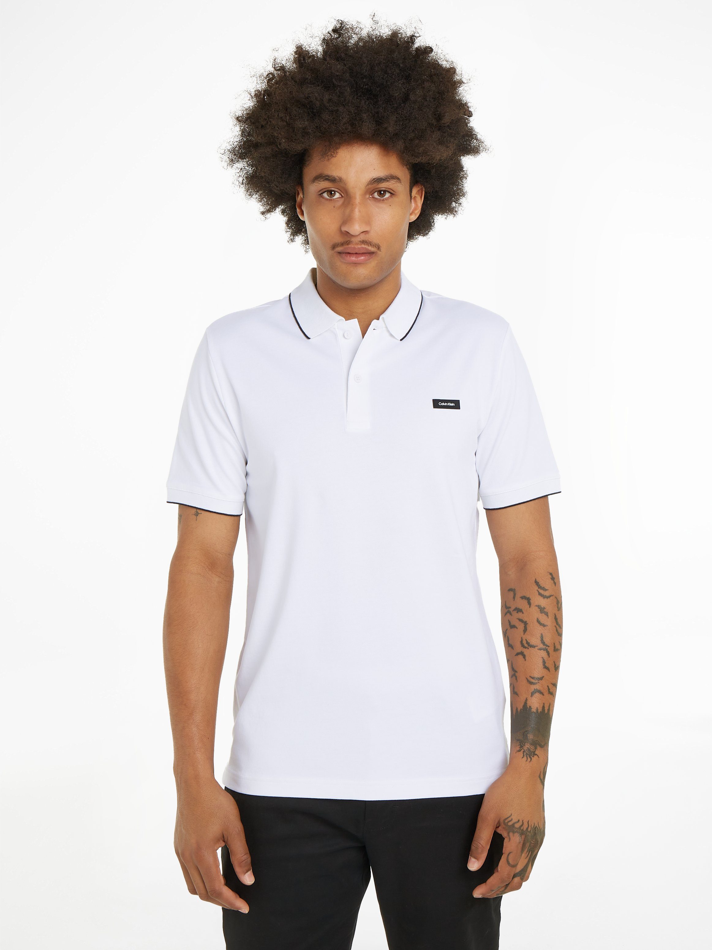 Calvin Klein Poloshirt STRETCH PIQUE TIPPING POLO