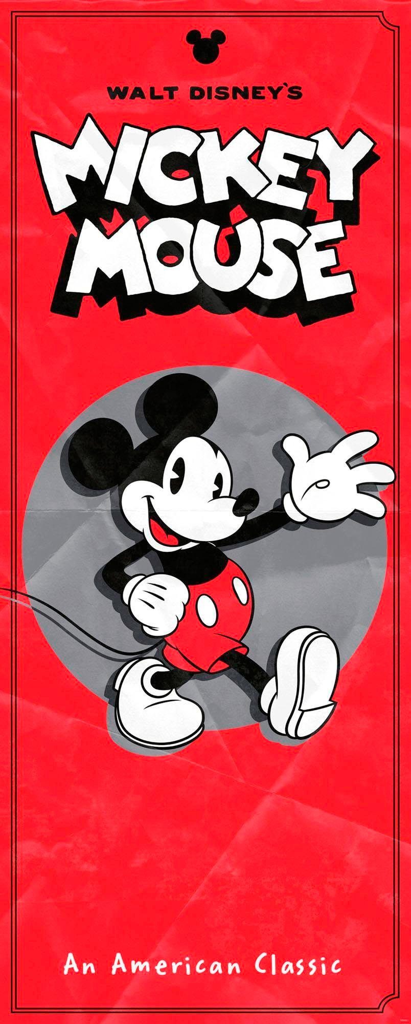 Komar vliesbehang Mickey American Classic