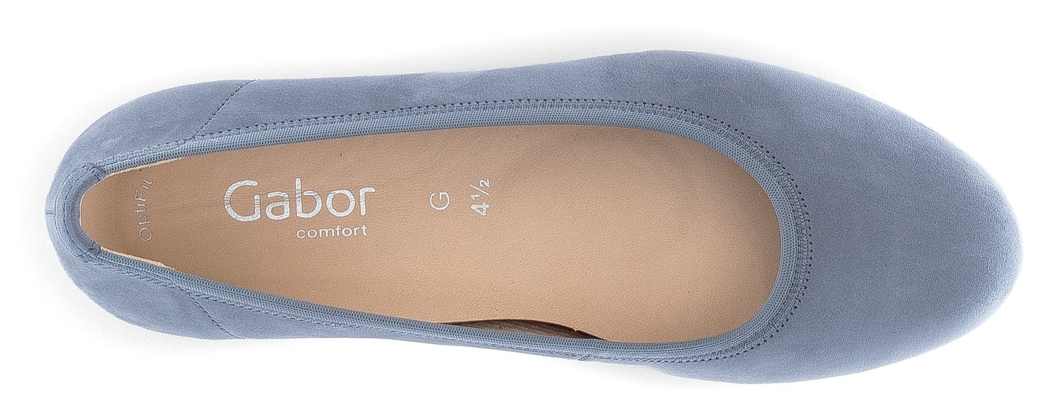 Gabor Ballerina's Florence , wig hak, instapschoen, comfort schoen in schoenwijdte g (=breed)