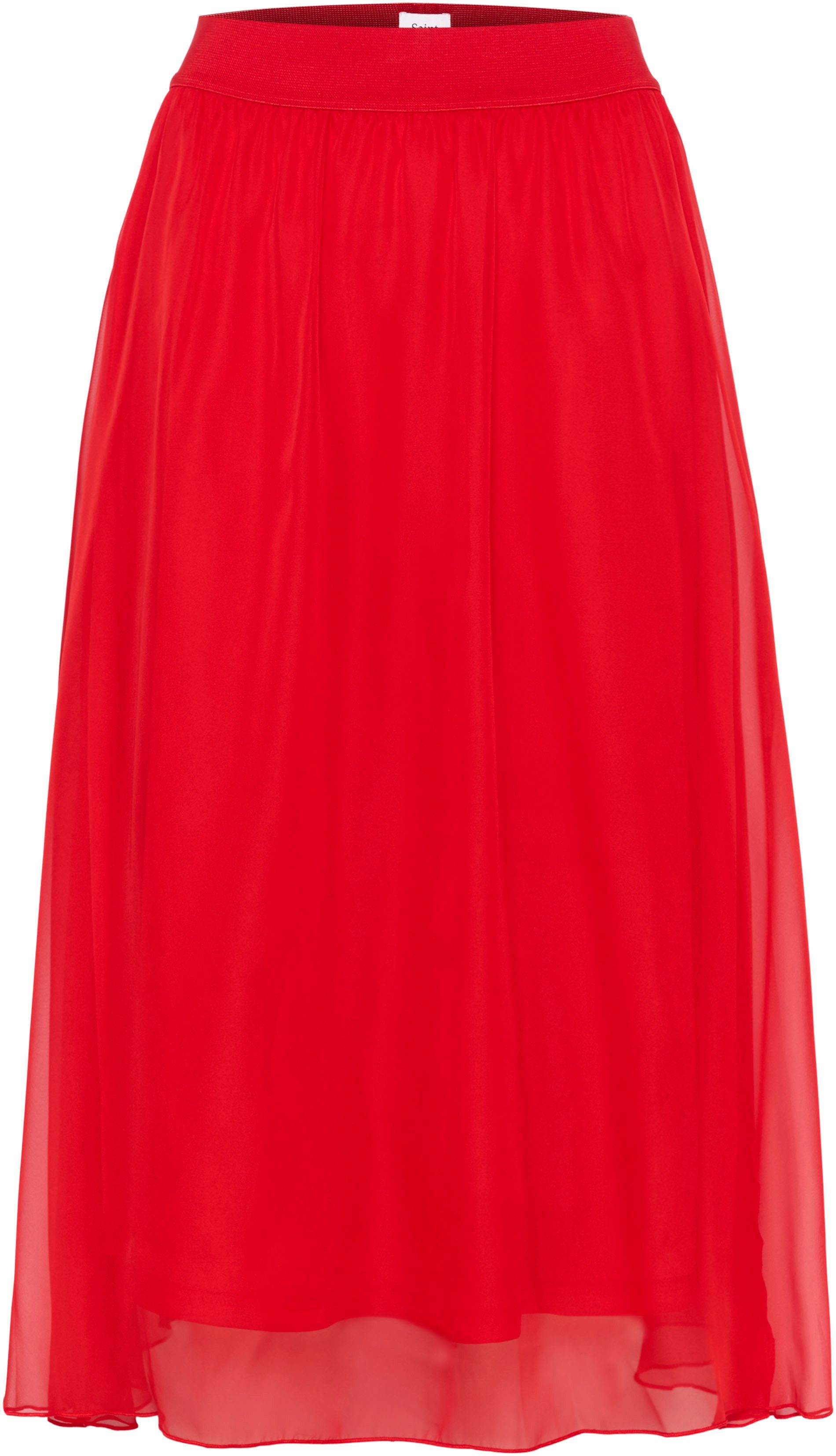 Saint Tropez Midirok CoralSZ Skirt gemaakt van chiffon