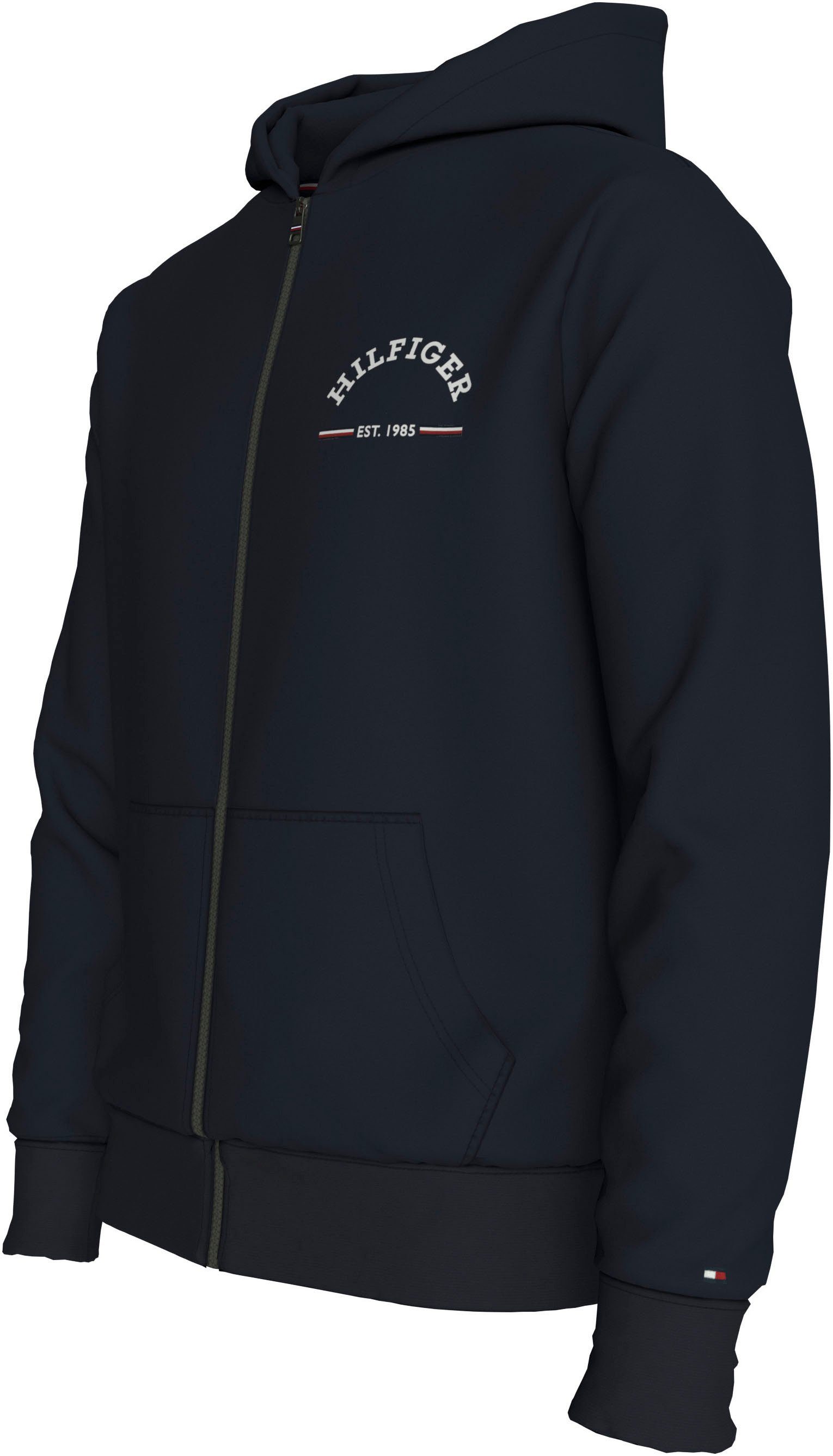 Tommy Hilfiger Capuchonsweatvest ROUNDALL HOODED ZIP THROUGH