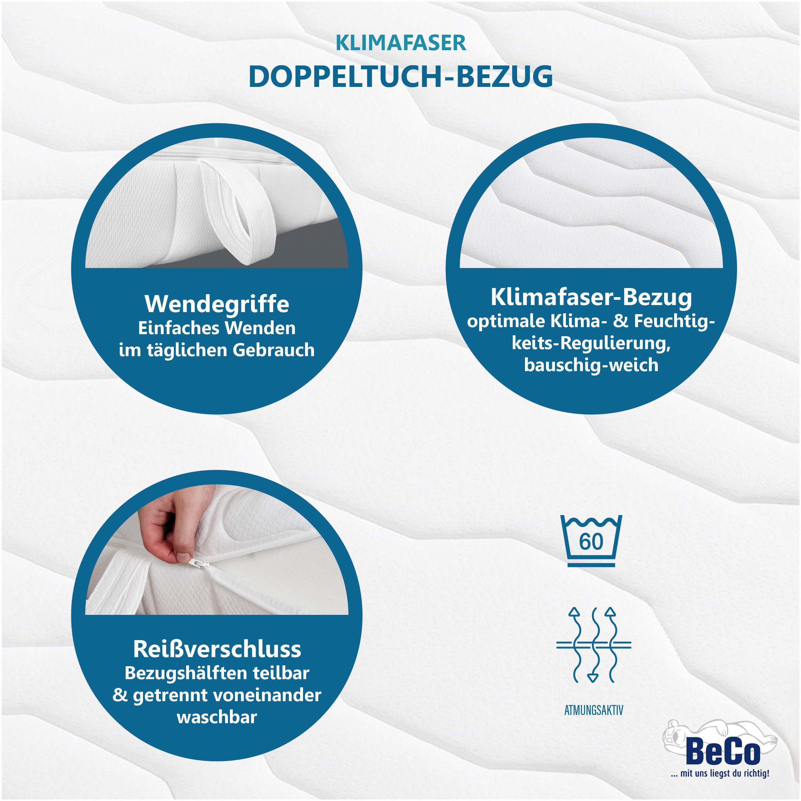 Beco Pocketveringsmatras "TFK Duoflex" hoogte 20 cm