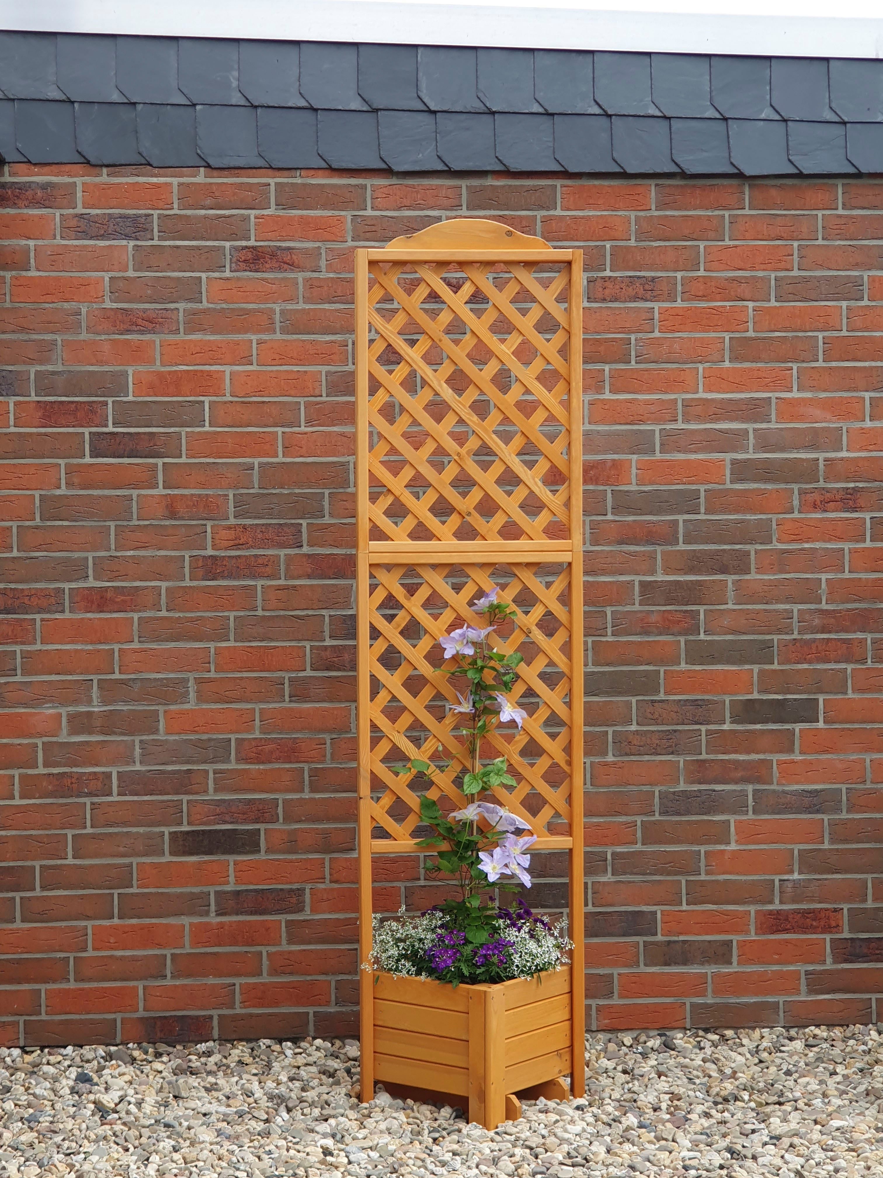 promadino Rek Hoektrellis met plantenbak, bxdxh: 54x54x210 cm