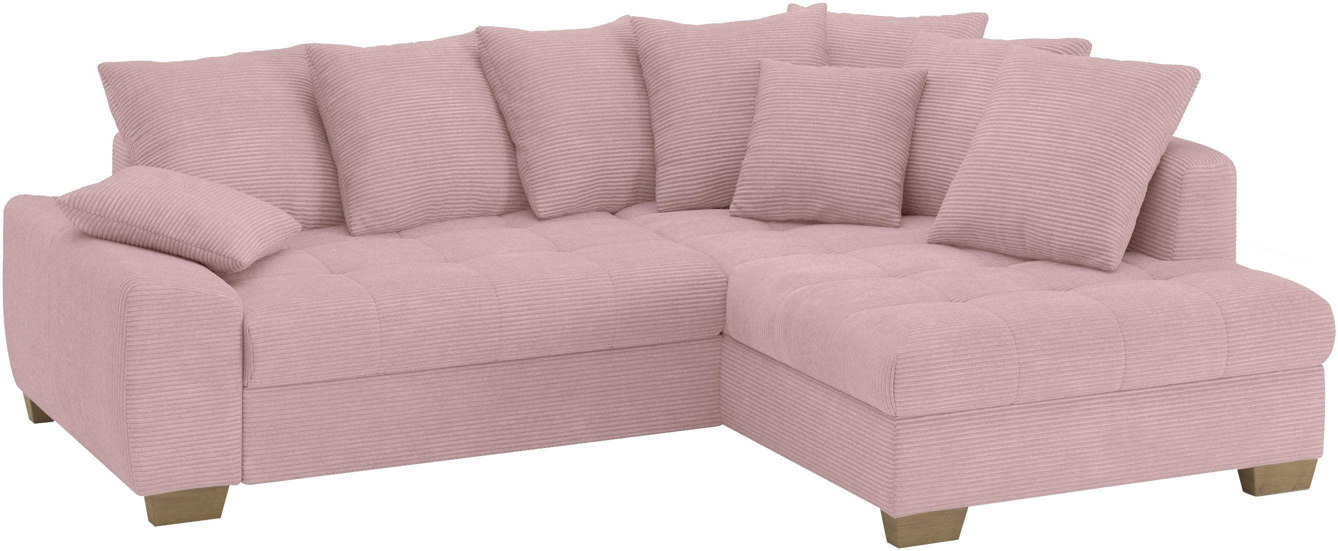 Mr. Couch Hoekbank Nikita II, L-vorm roze, hoekbanken, Zonder slaapfunctie-zonder bedkist, ohne Bettfunktion-ohne Bettkasten