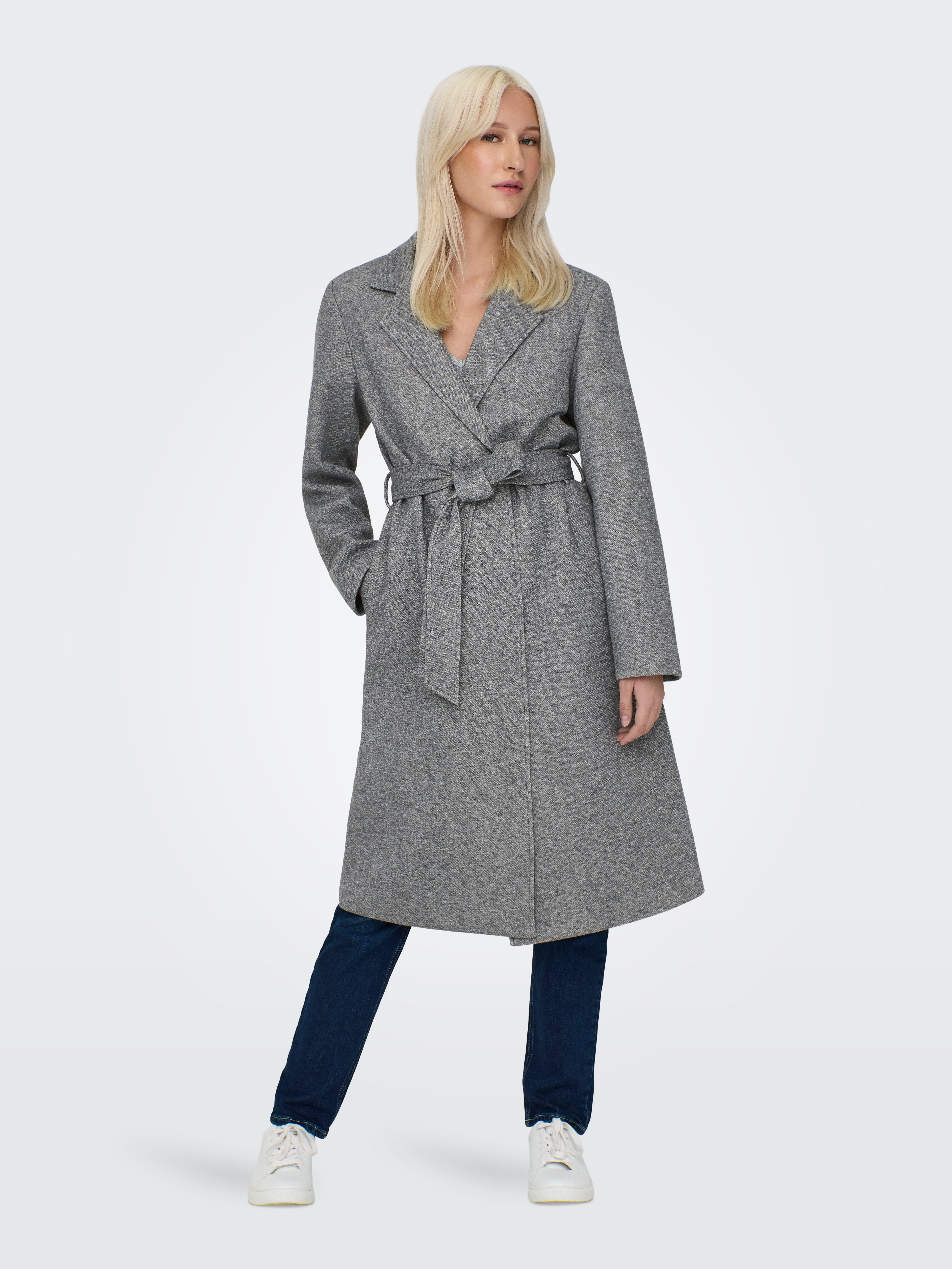 Only Lange jas ONLNICOLE LIGHT WRAP COAT CS OTW