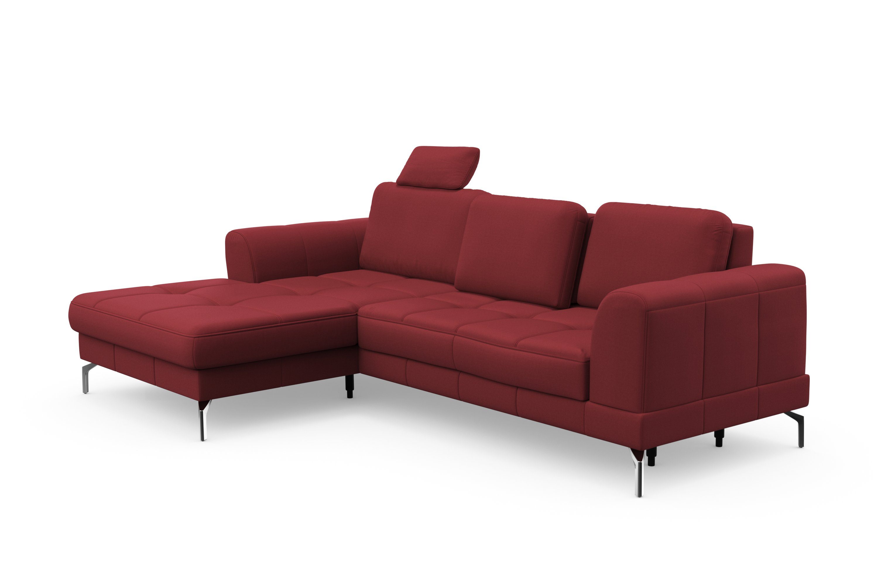 sit&more Hoekbank Bendigo L-vorm inclusief zitdiepteverstelling, bodemvrijheid 15 cm, 2 pootkleuren