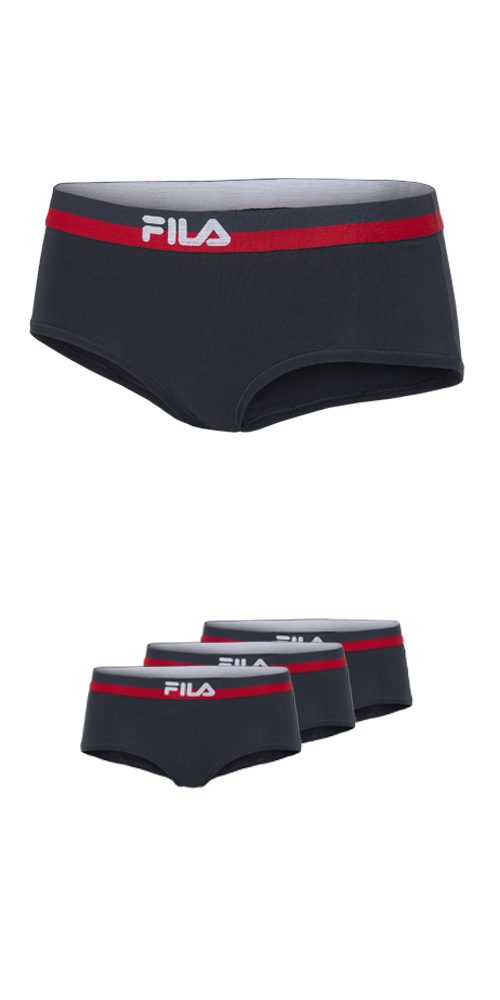 Fila Slip met elastische logo-band, vrouwenculotte (3 stuks) dames slips maat S blauw