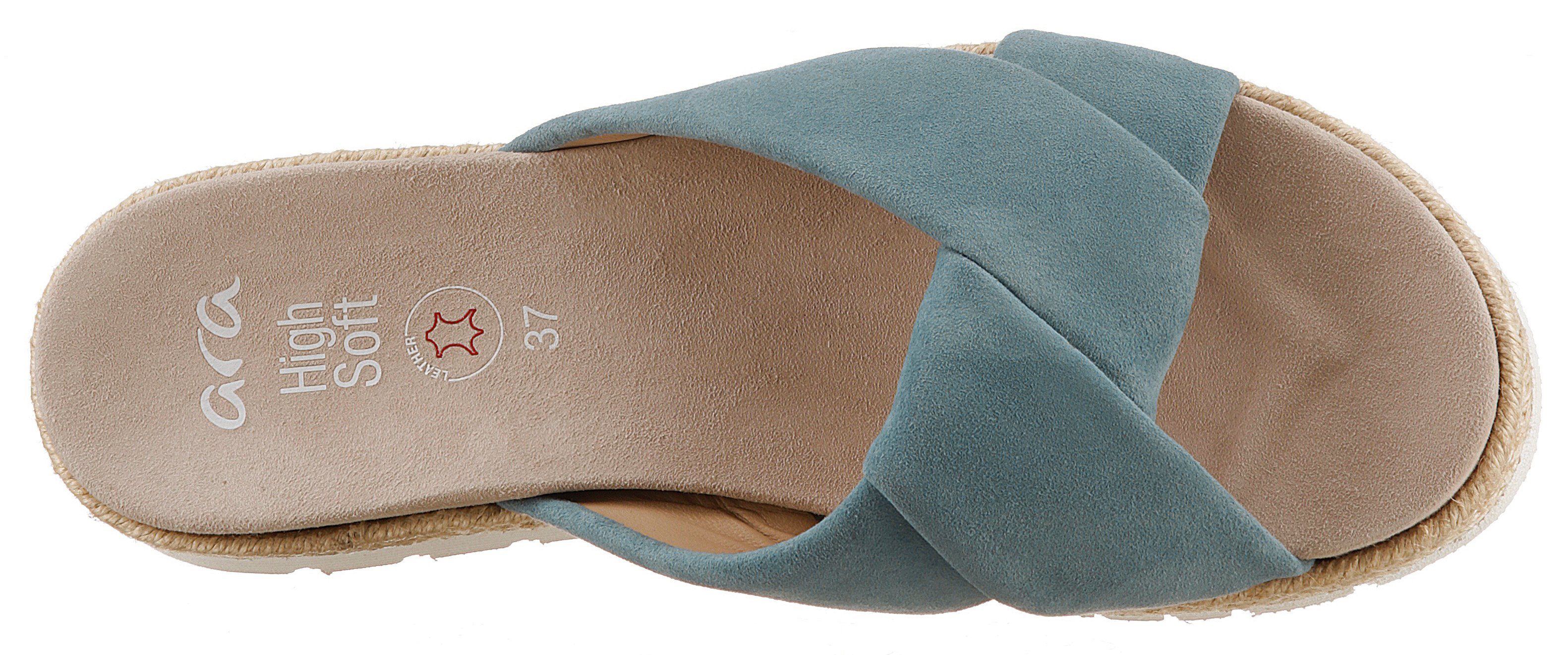 Ara Slippers Jamaika plateau, zomerschoen, slippers in comfortabele schoenwijdte g (= breed)