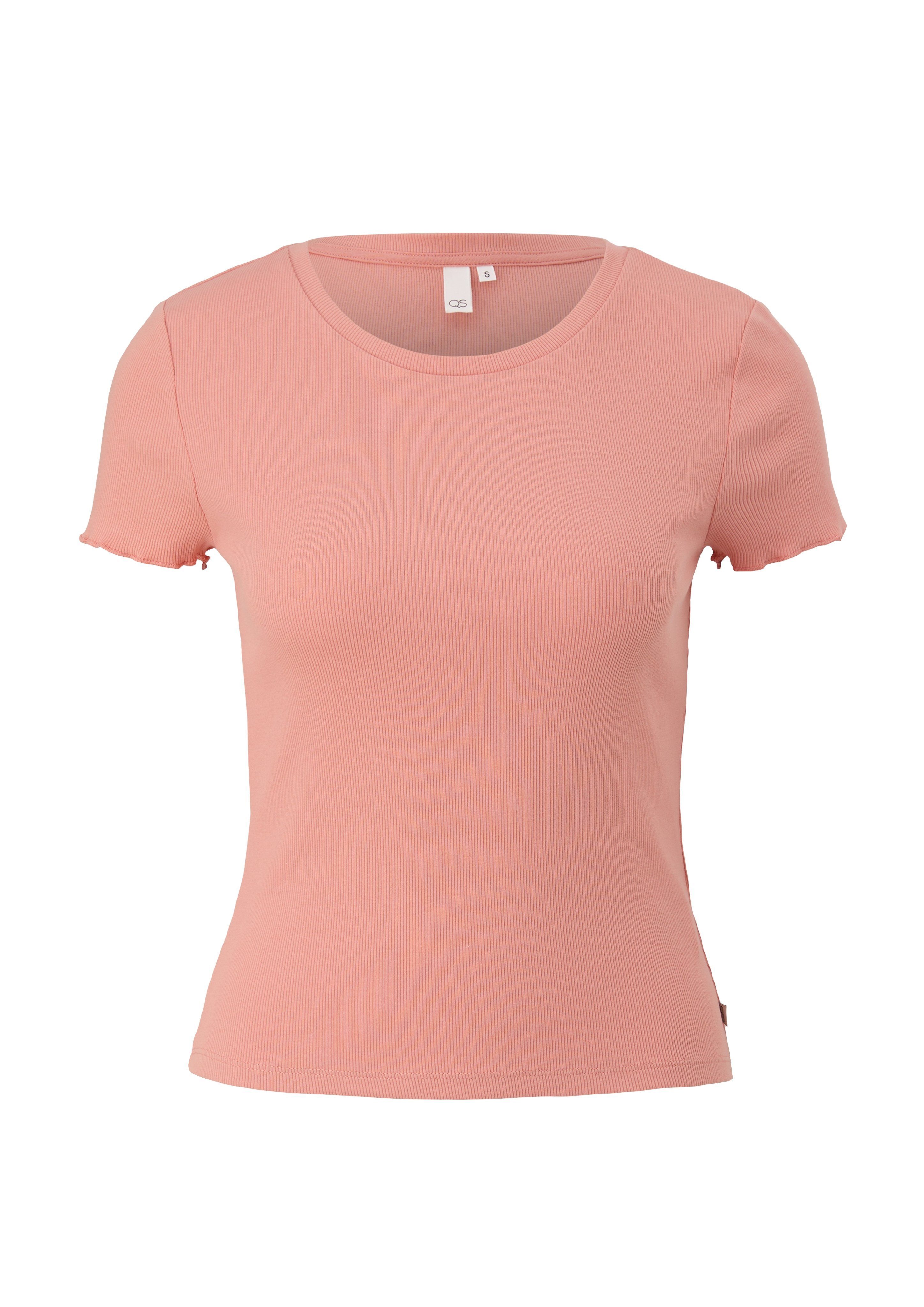 Q/S designed by T-shirt met rolzoom dames t-shirts maat XL rood