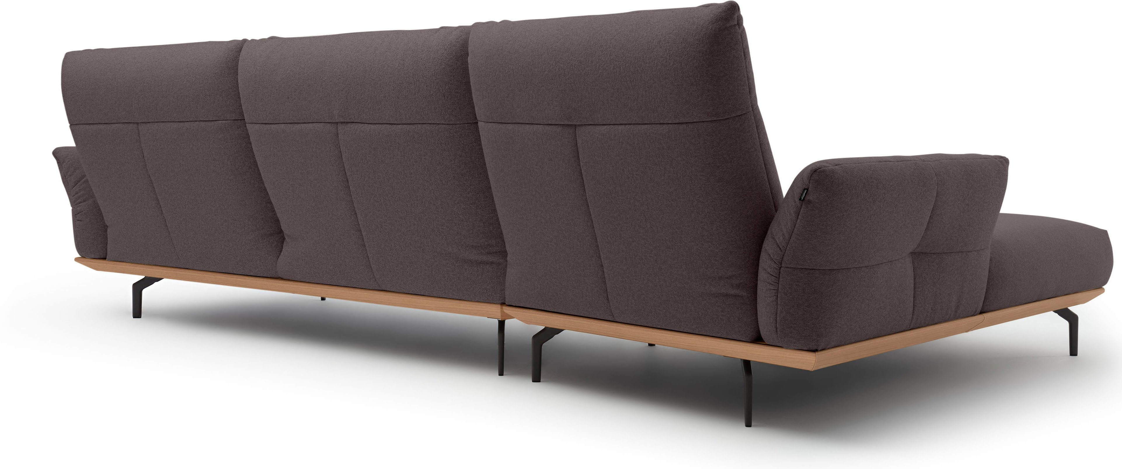 Creation BY ROLF BENZ Hoekbank CR.460 Sokkel in eiken, onderstel in umbra grijs, breedte 338 cm
