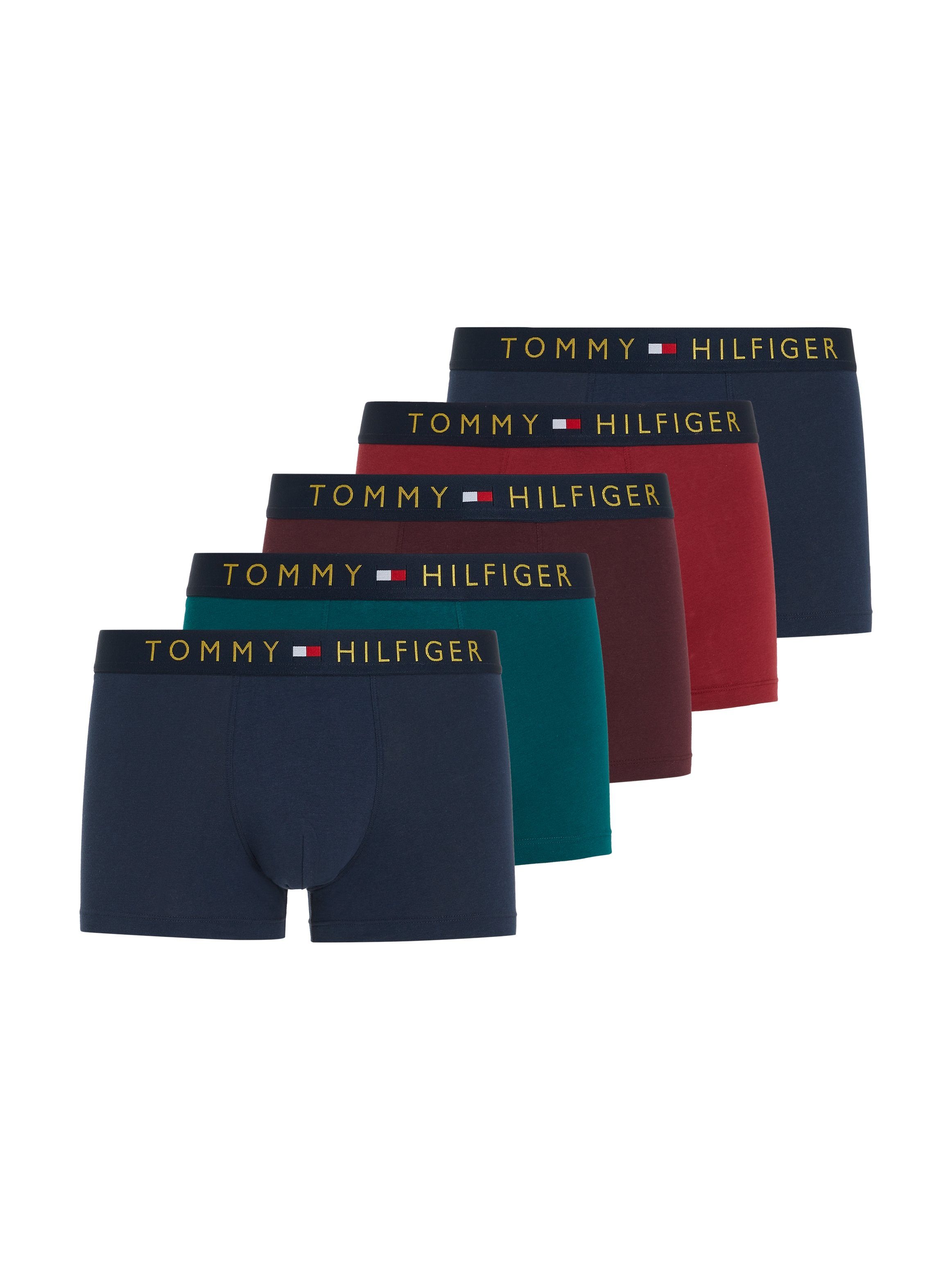 Tommy Hilfiger Underwear Trunk 5P TRUNK GOLD WB met elastische logo-band (5 stuks Set van 5)