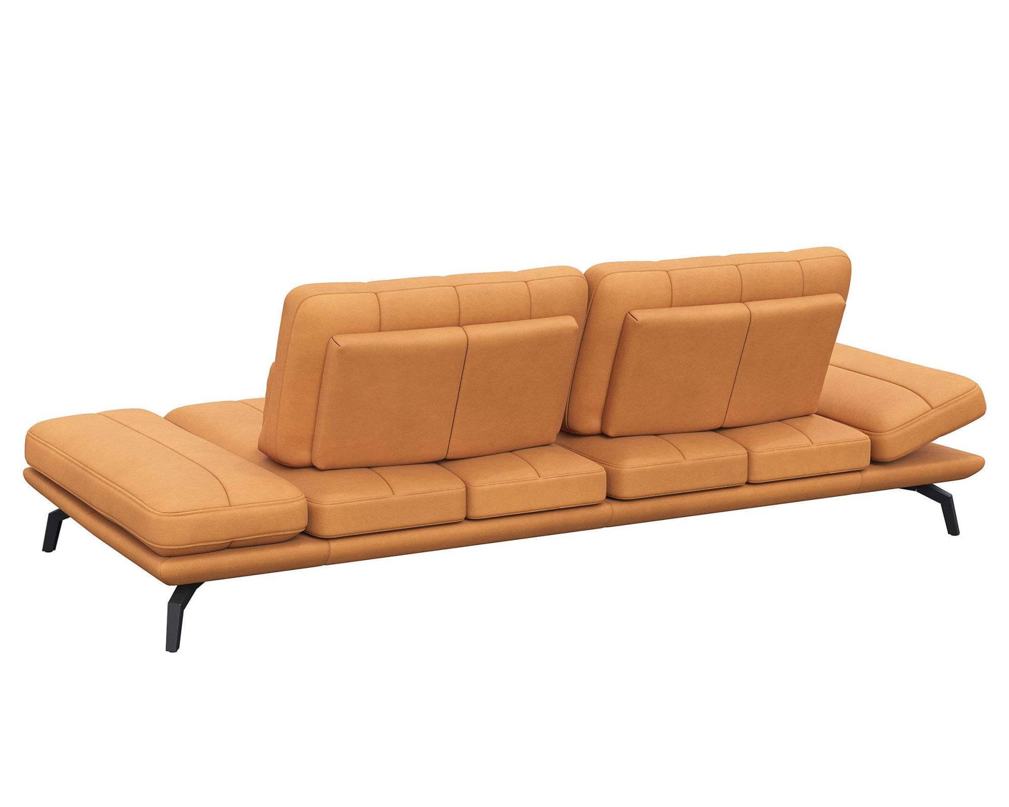 FLEXLUX 3-zitsbank Tropea multifunctionele bank, designbank, relaxfunctie, tv-bank, met armleuningverstelling en zitdiepteverstelling, breedte 252 cm