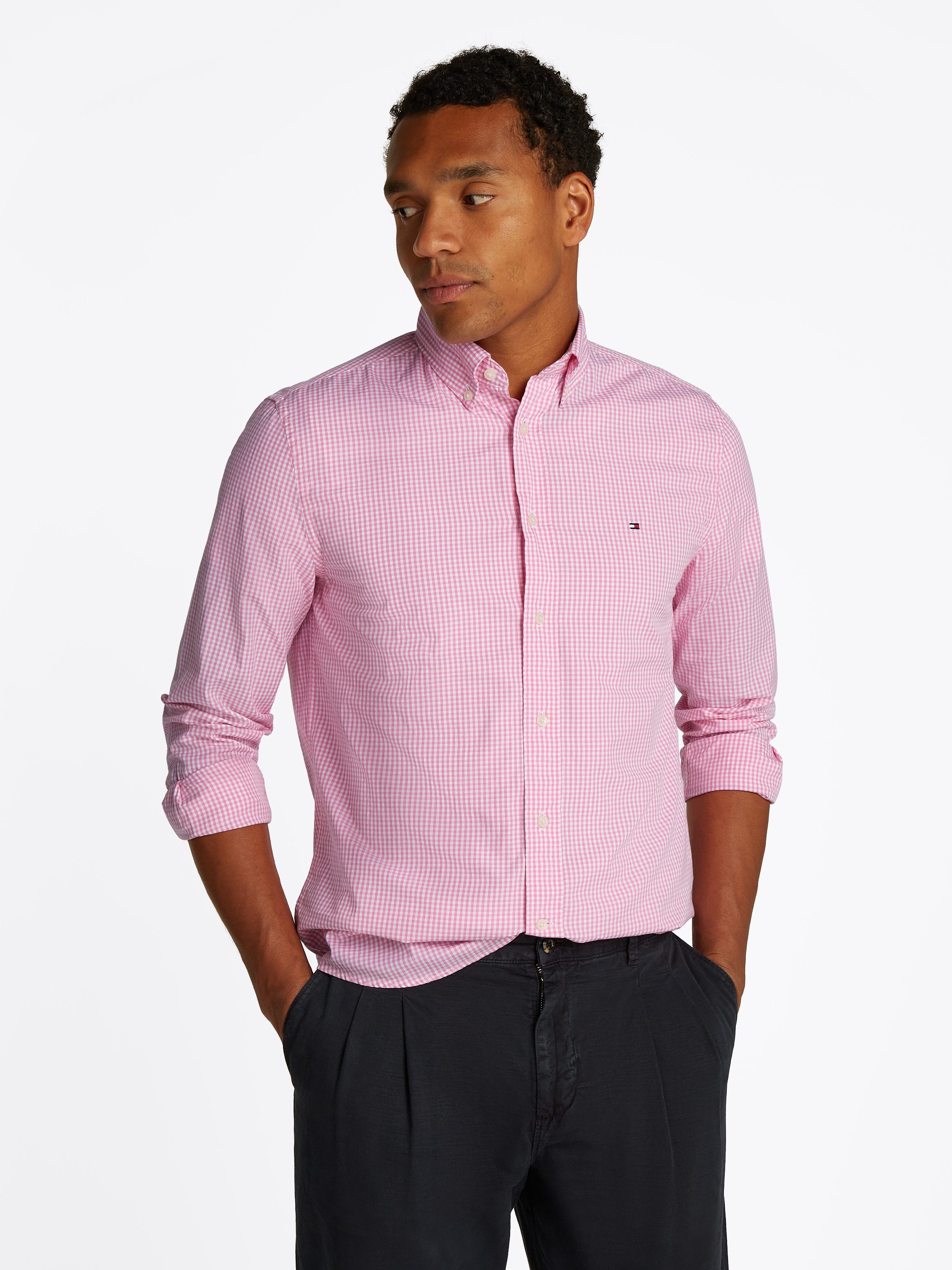 Tommy Hilfiger Businessoverhemd FLEX POPLIN GINGHAM RF SHIRT