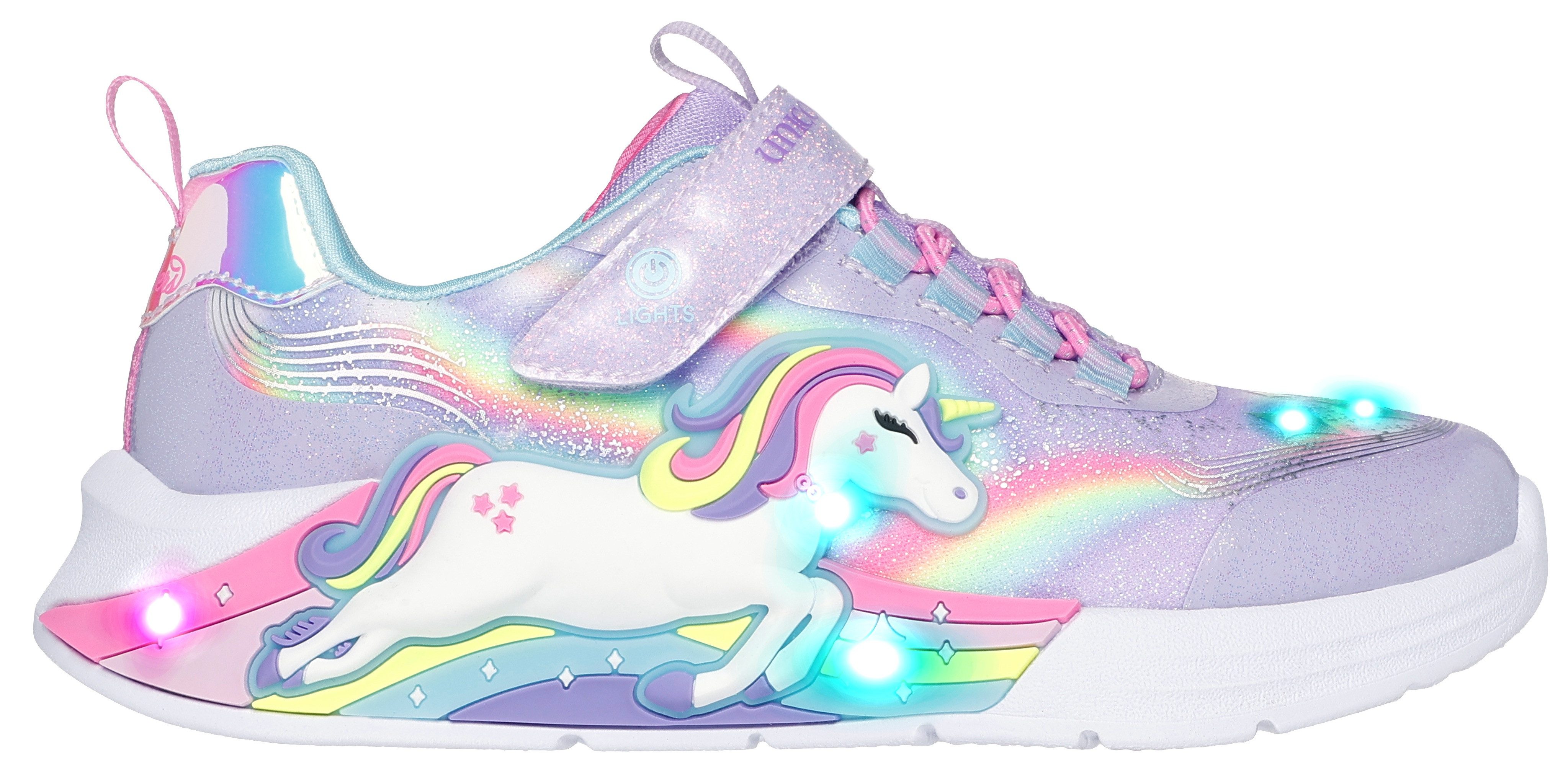 Skechers Sneakers UNICORN CHASER Knipper schoen met eenhoorn, maatsjabloon om te downloaden