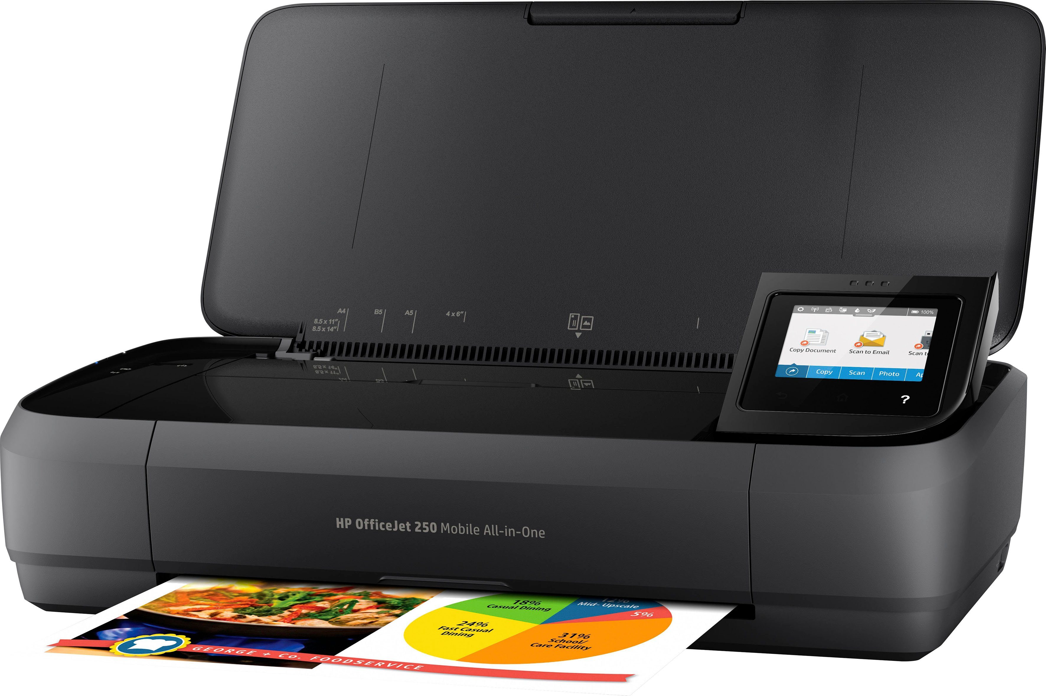 HP Mobiele printer OfficeJet 250 Mobiler All-in-One-Printer