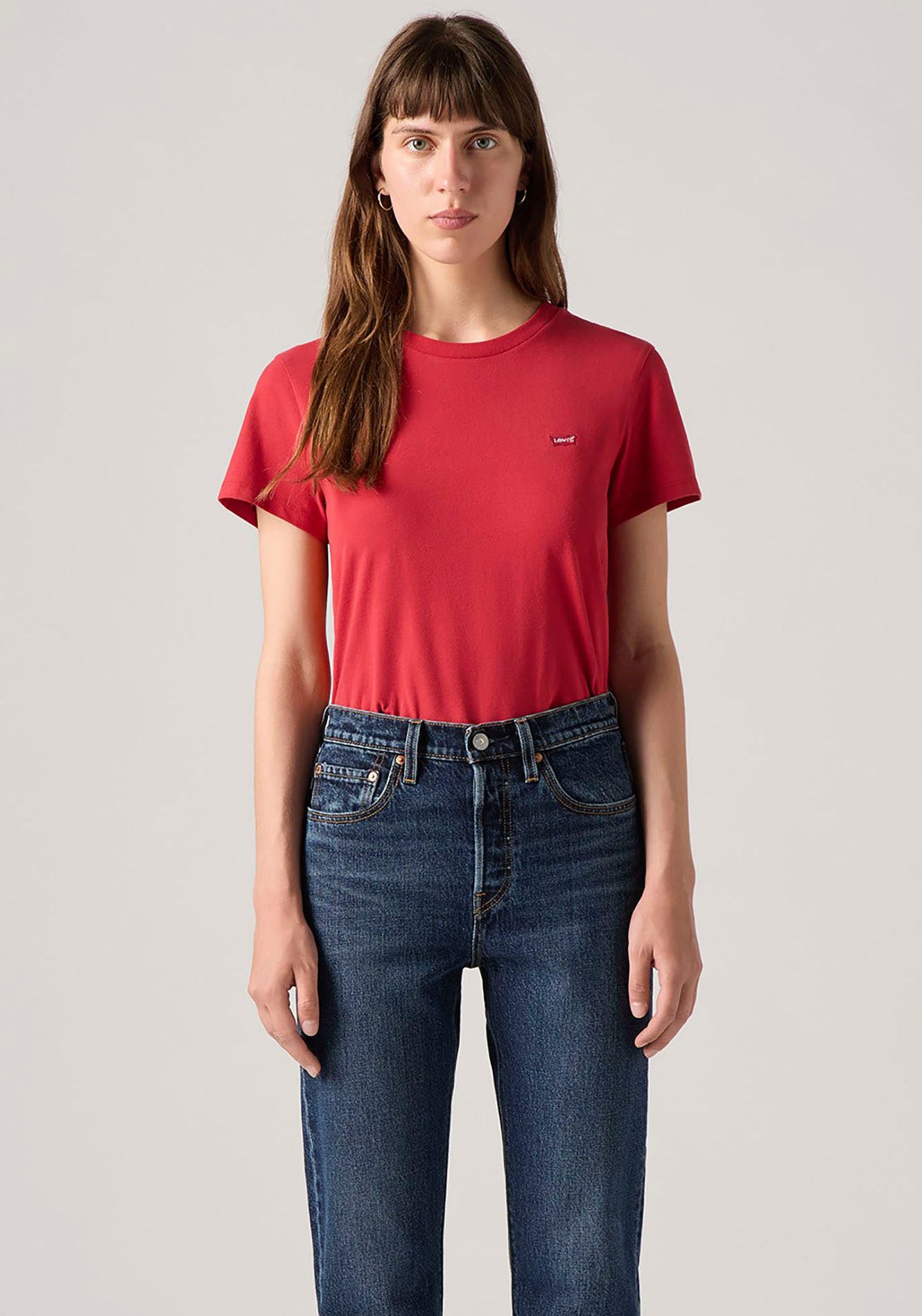 Levi's T-shirt TEE Minilogo met klein logoborduursel dames t-shirts maat M (38)