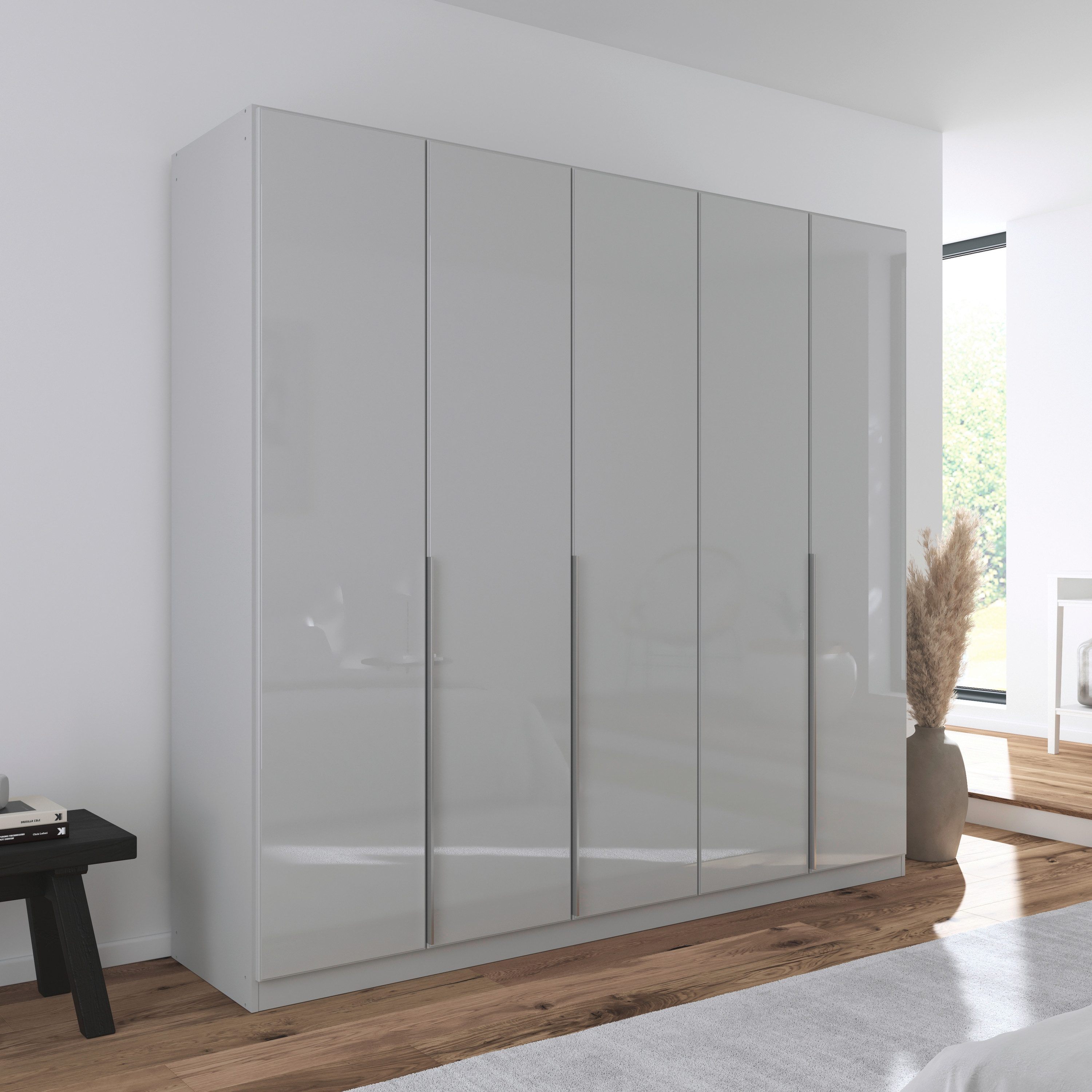 rauch Draaideurkast Kledingkasten kast garderobe AGORDO met glazen front doordachte binnenuitrusting, in 6 breedtes en 2 hoogtes made in germany