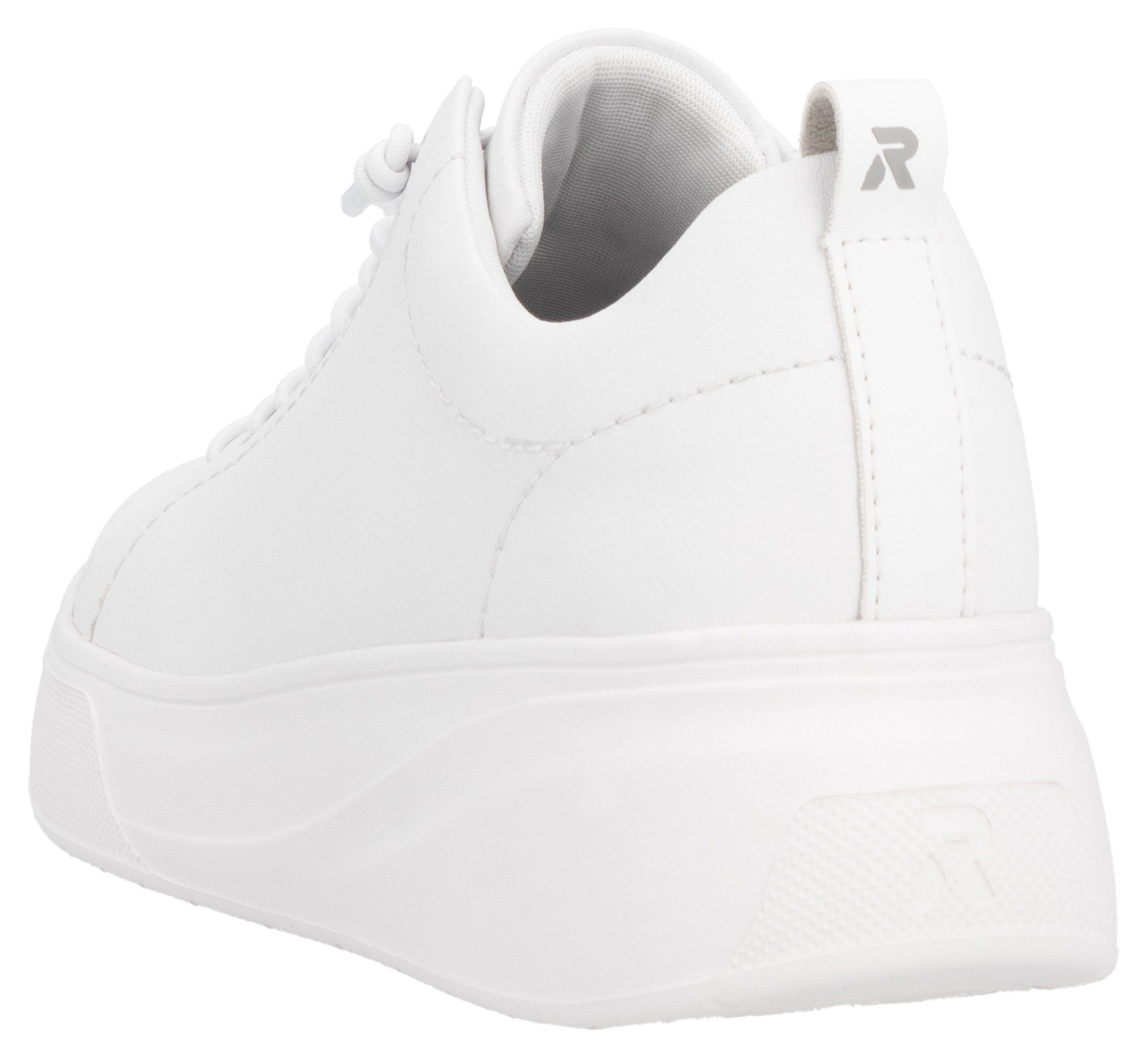 RIEKER Sport Plateausneakers , vrijetijdsschoen, lage schoen, veterschoen met schachtversteviging
