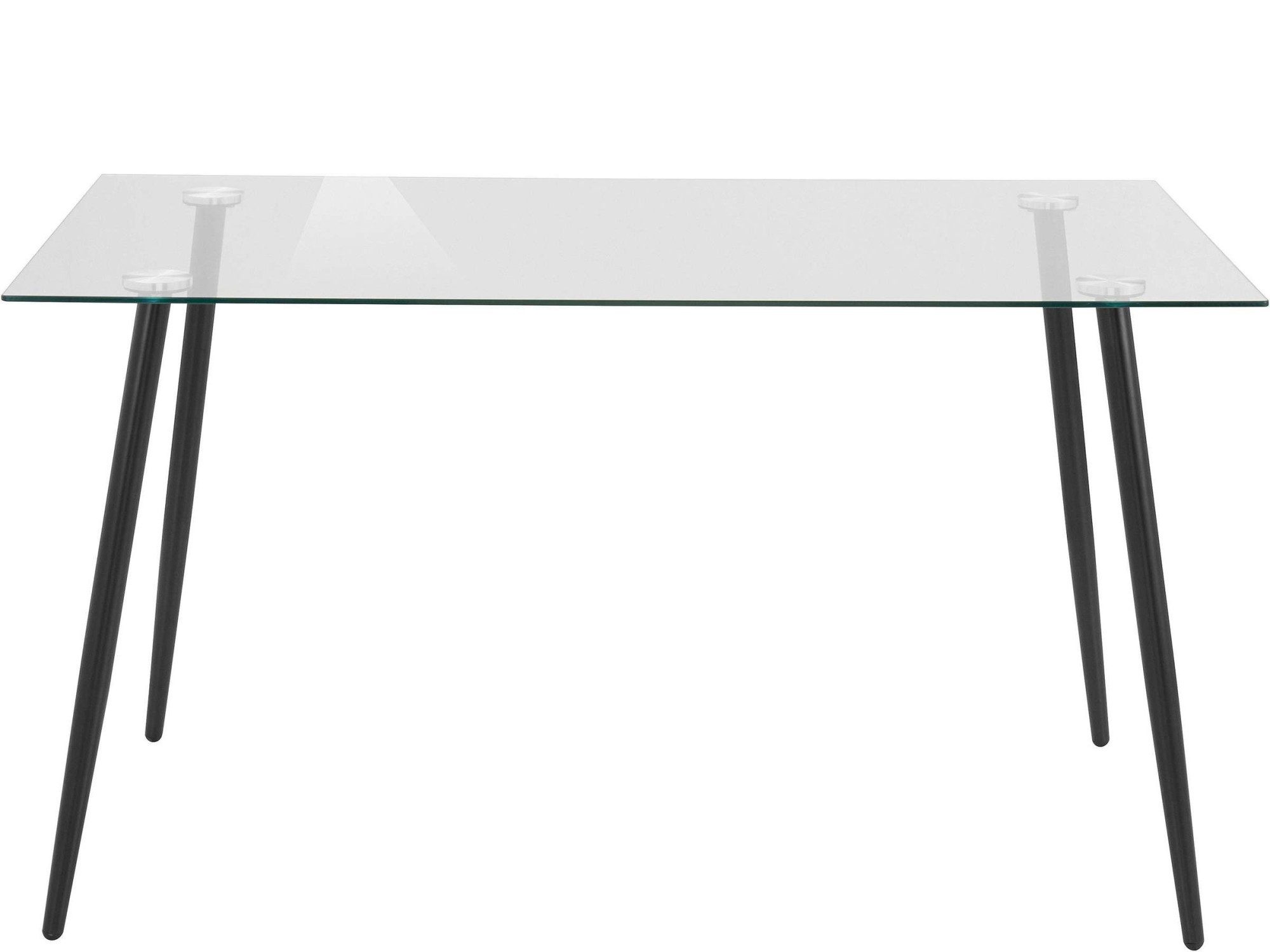 INOSIGN Eethoek Danny-Malio Glazen tafel 140x80 cm met 4 stoelen (velours stof), frame van metaal (set, 5-delig)