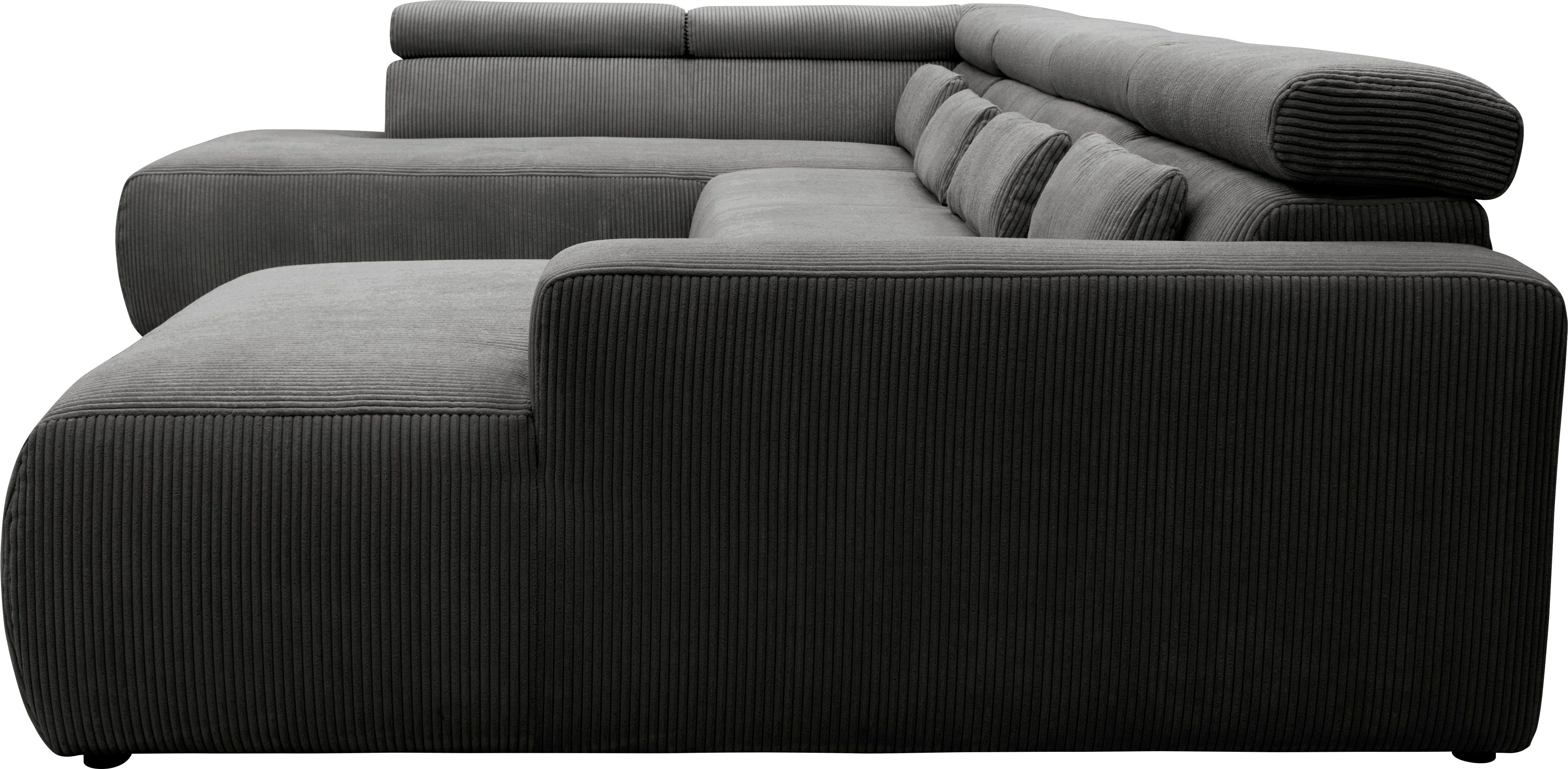 DOMO collection Zithoek Brandon Sitzbelastung 140 kg, mit Nierenkissen, U-Form met hoofdsteunverstelling, optionele zitdiepteverstelling, u-vorm