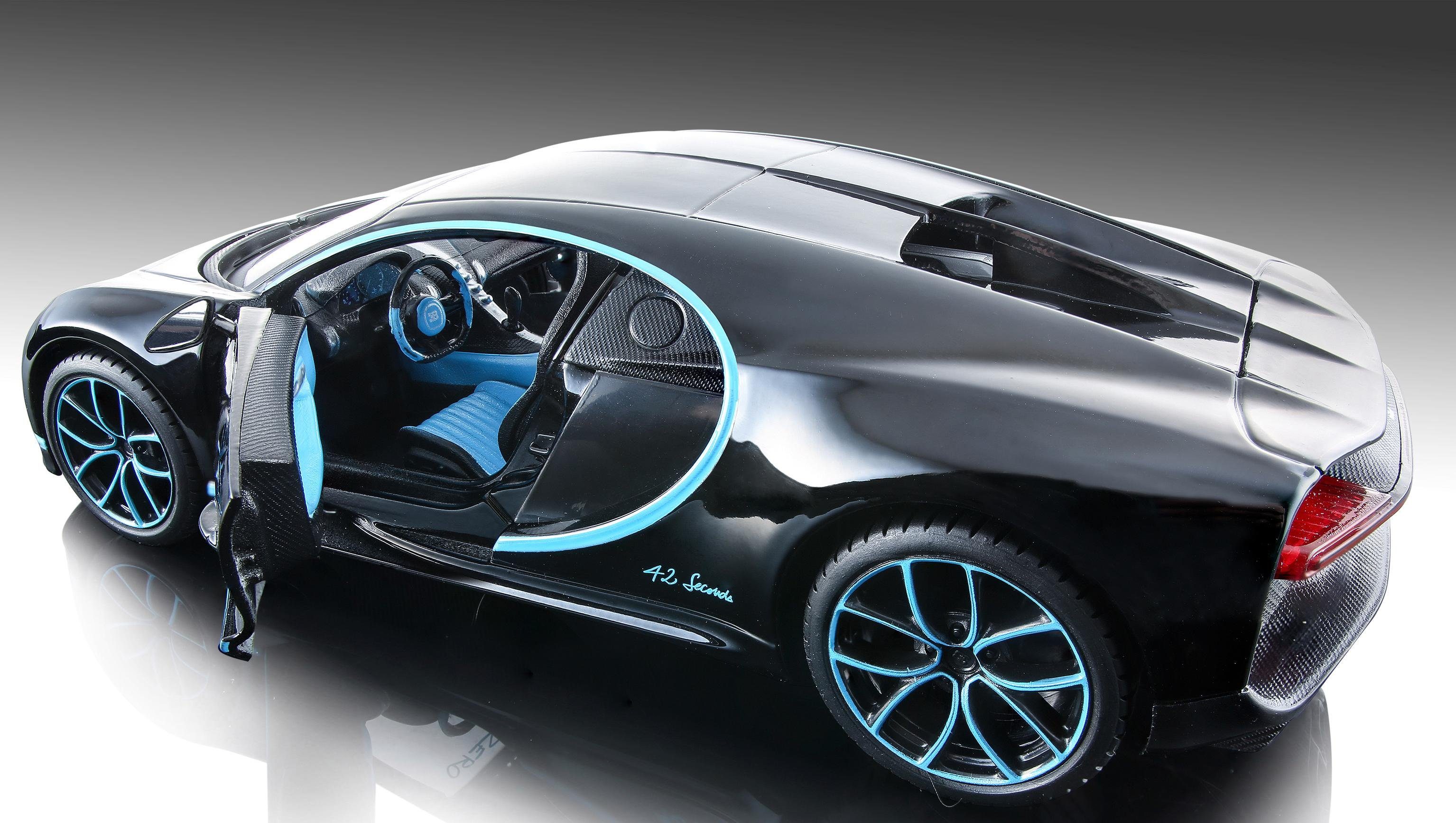 Maisto® Auto op schaal Bugatti Chiron, 1:24, zwart