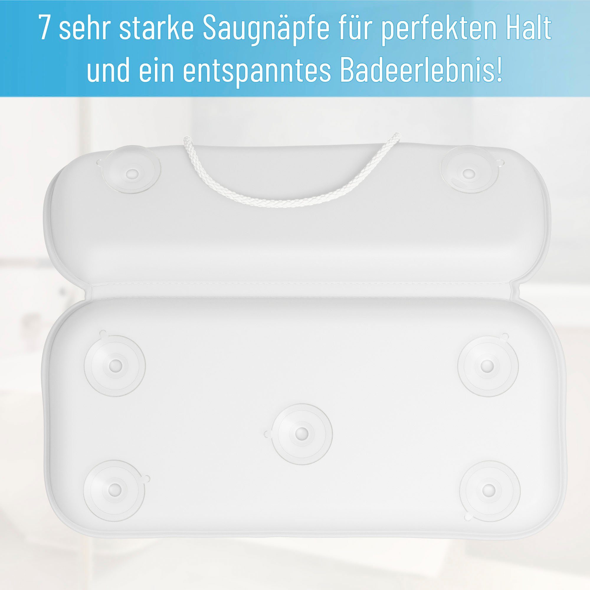 Sanilo Nekkussen Badkussen Dune comfortabel, antislip, volle kleuren, met 7 prima zuignappen