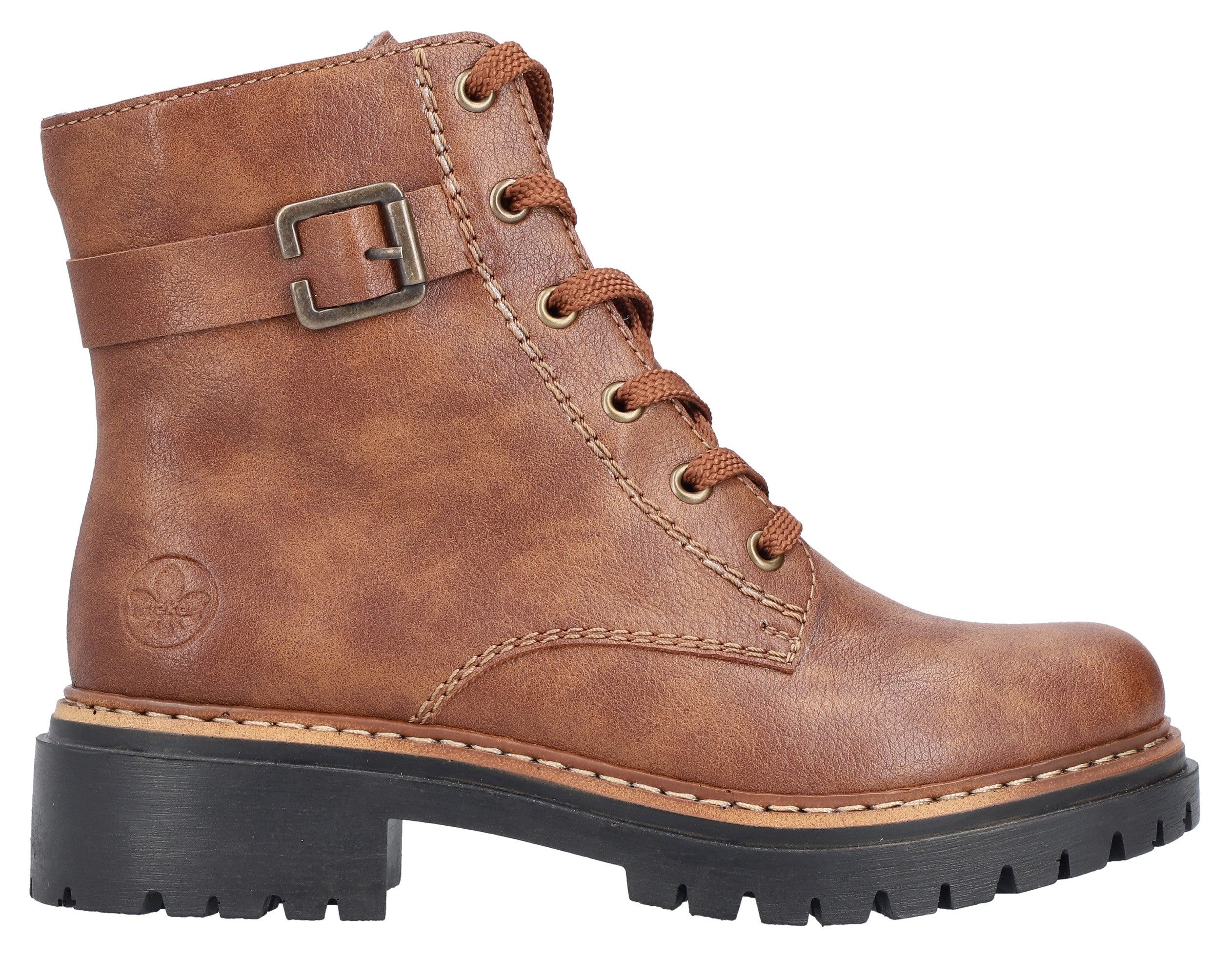 Rieker Veterschoenen , winterlaarzen, laarzen met contrasterende randnaad
