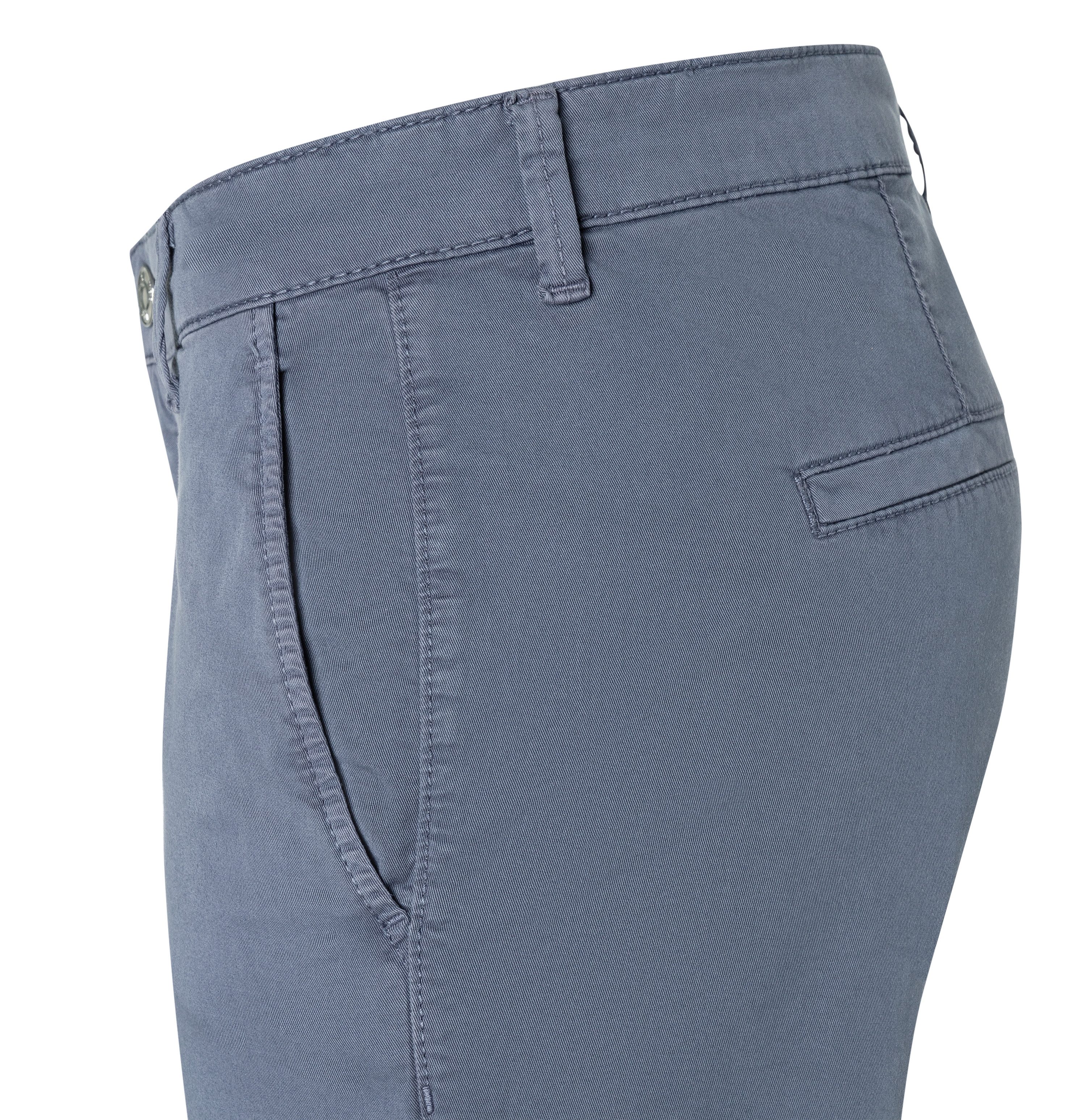 MAC Chino turn up met subtiele glans, elegant en sportief tegelijk