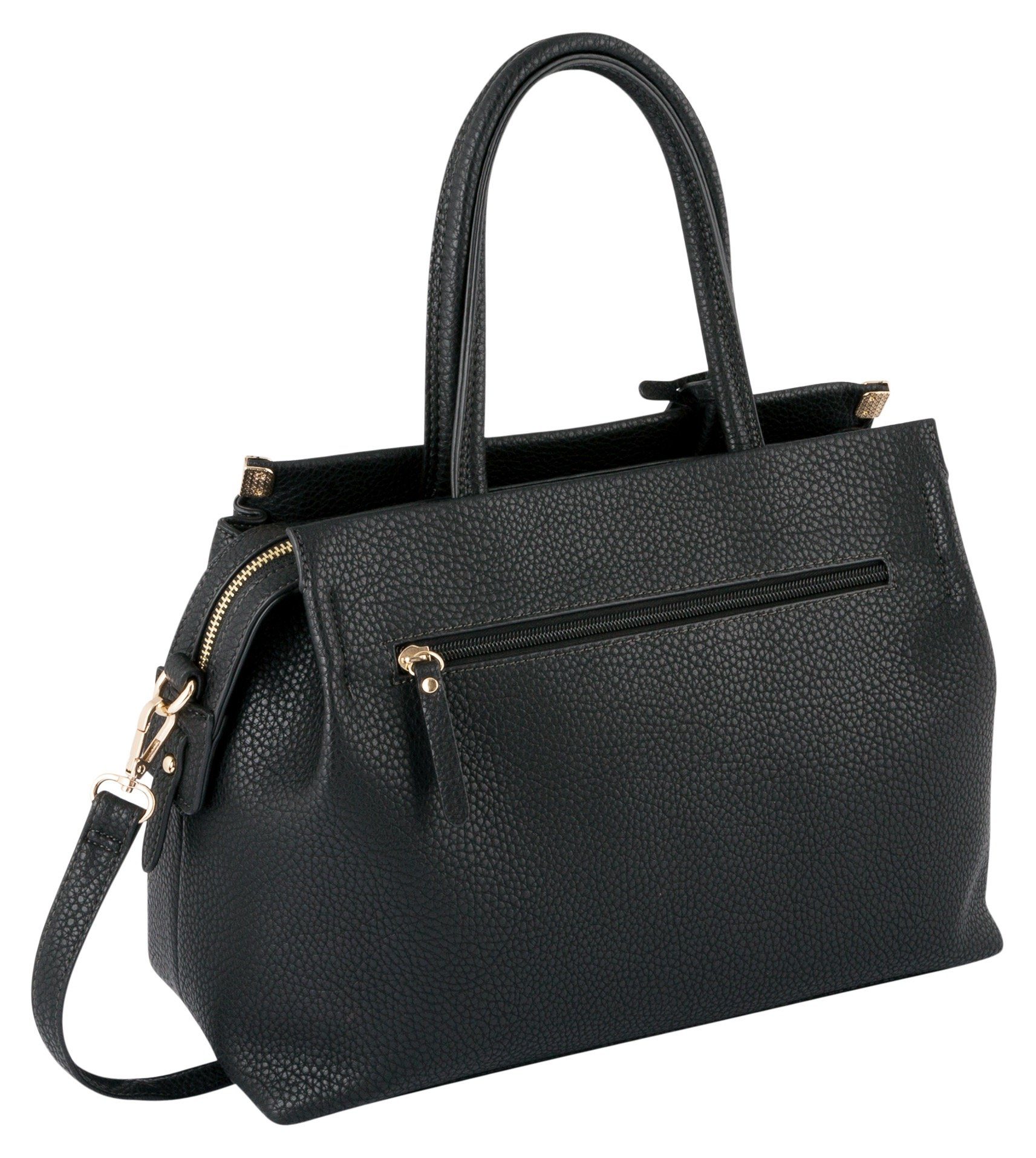 Gabor Shopper Gela genarbde imitatieleer met decoratieve metalen hoeken, hoogwaardig logo