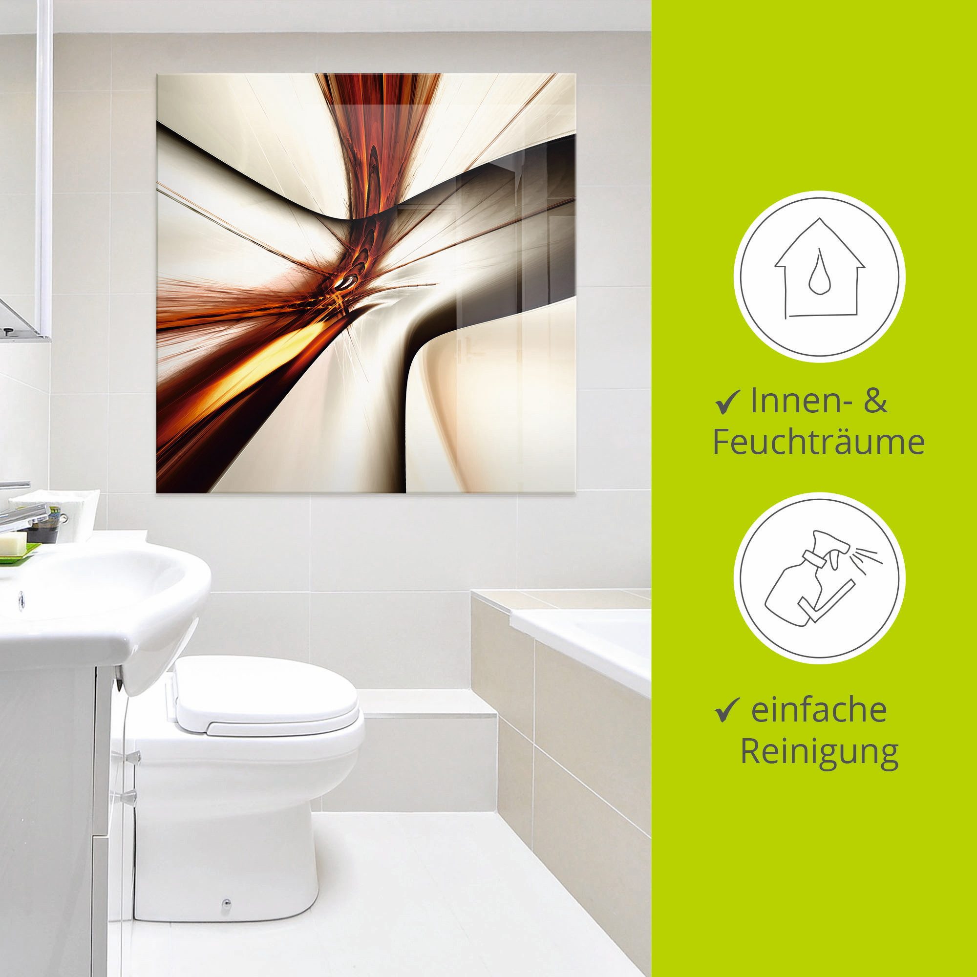 Artland Print op glas Abstract modern in verschillende maten