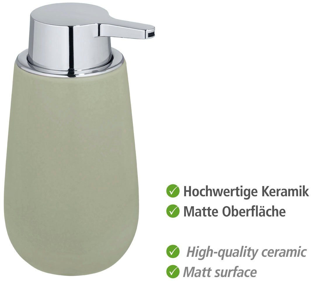 WENKO Zeepdispenser Badi Lindegroen, keramiek, 320 ml (1-delig)