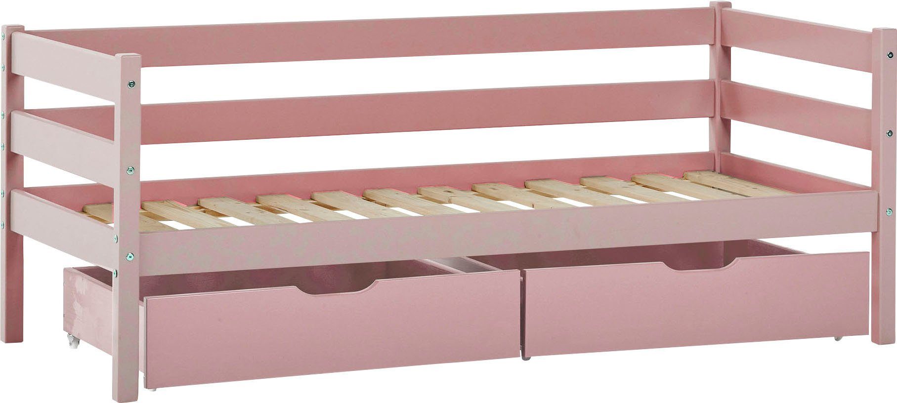 Hoppekids 1-persoonsledikant ECO Comfort kinderbed, massief grenenhout, tienerbed inclusief lattenbodem (set)