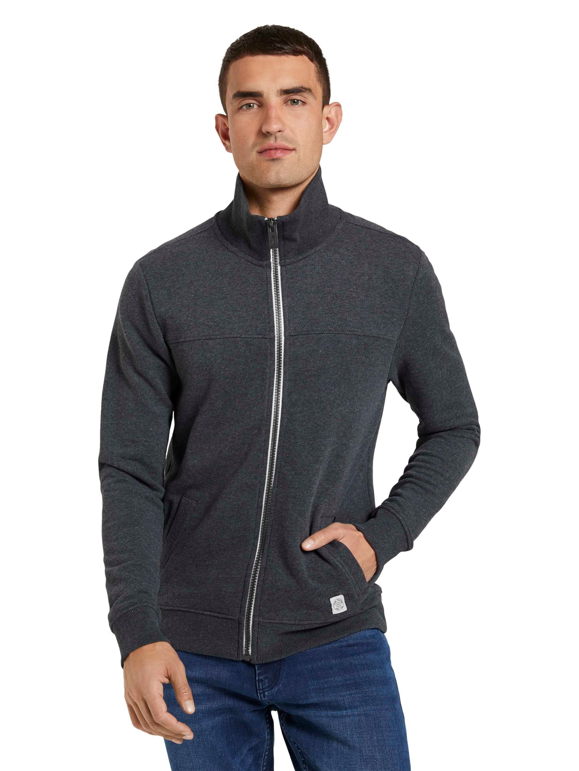 Tom Tailor Sweatvest met opstaande kraag die warm is voor de hals