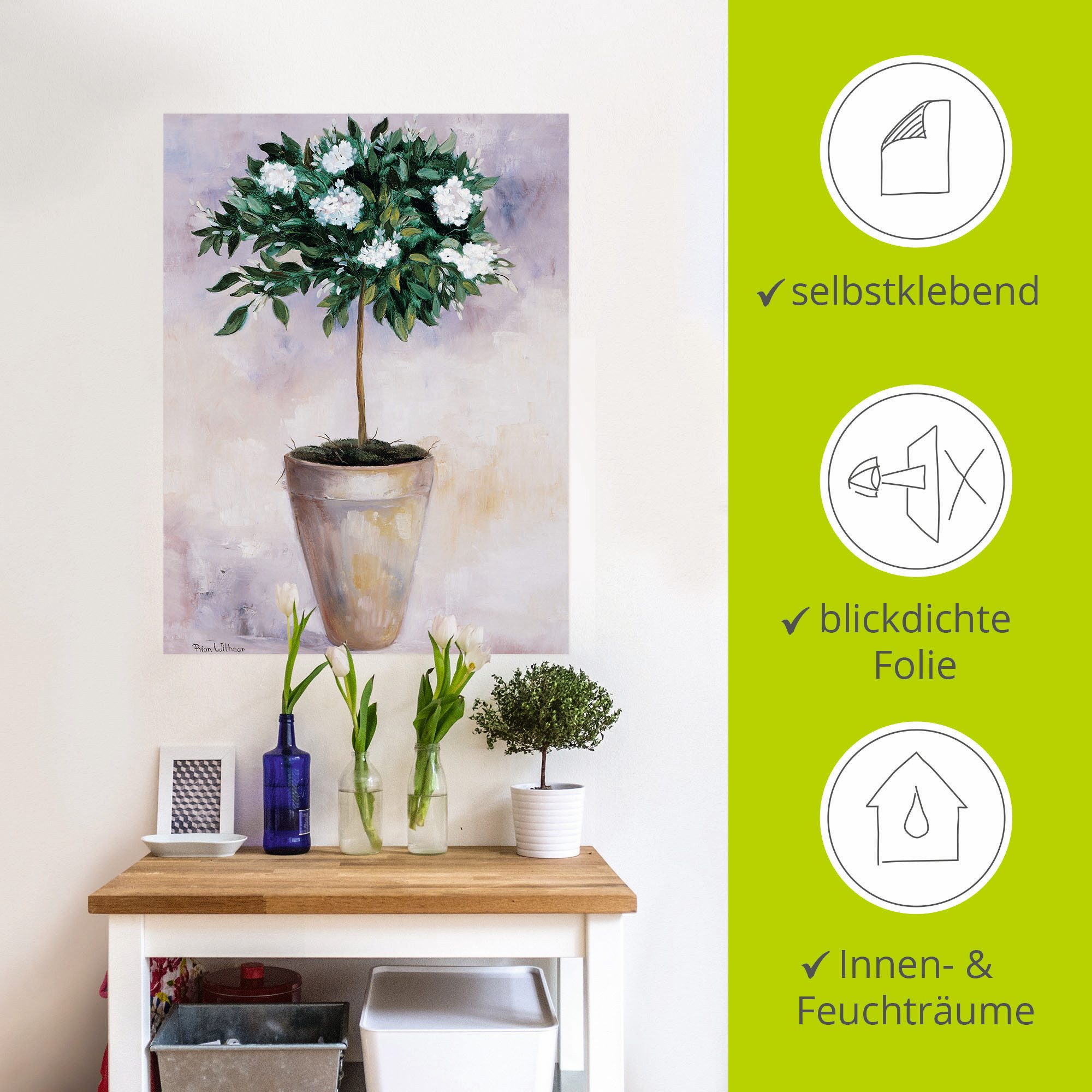 Artland Artprint Winter jasmijn als poster, muursticker in verschillende maten